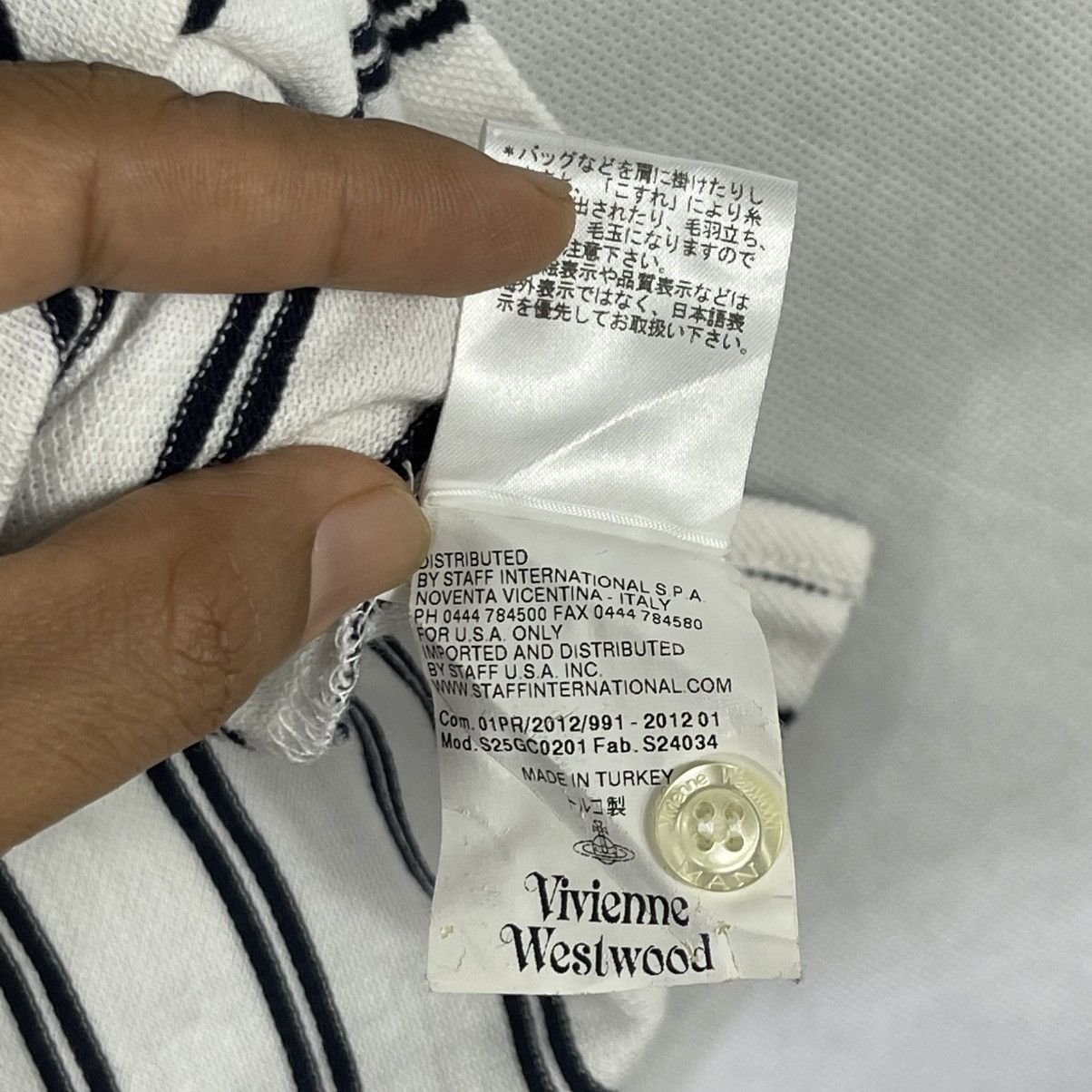 Vivienne Westwood Vivienne Westwood Man Embroidery Stripes Polo Tshirt Size US M / EU 48-50 / 2 - 10 Thumbnail