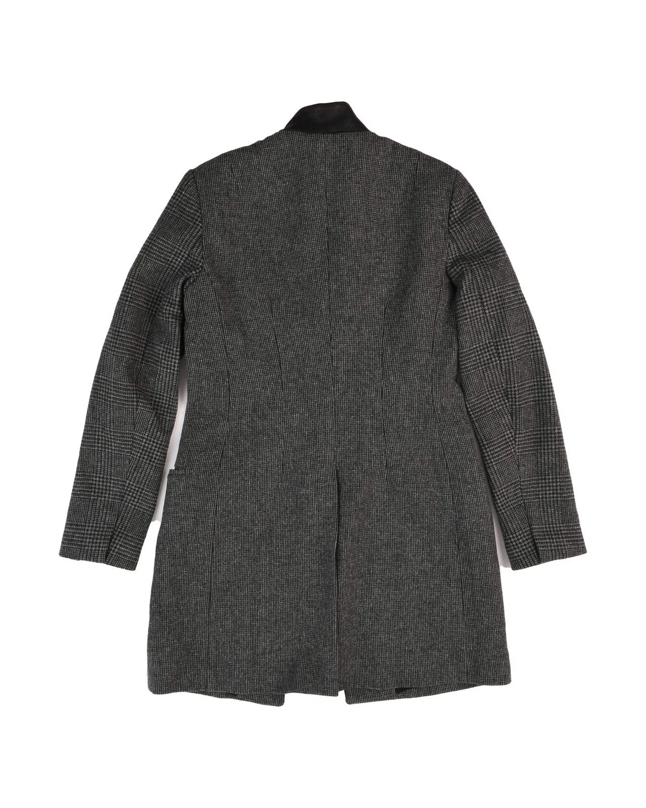 Allsaints Women's AllSaints Lorie Tula Wool Coat Leather Trim Grey S Size S / US 4 / IT 40 - 2 Thumbnail