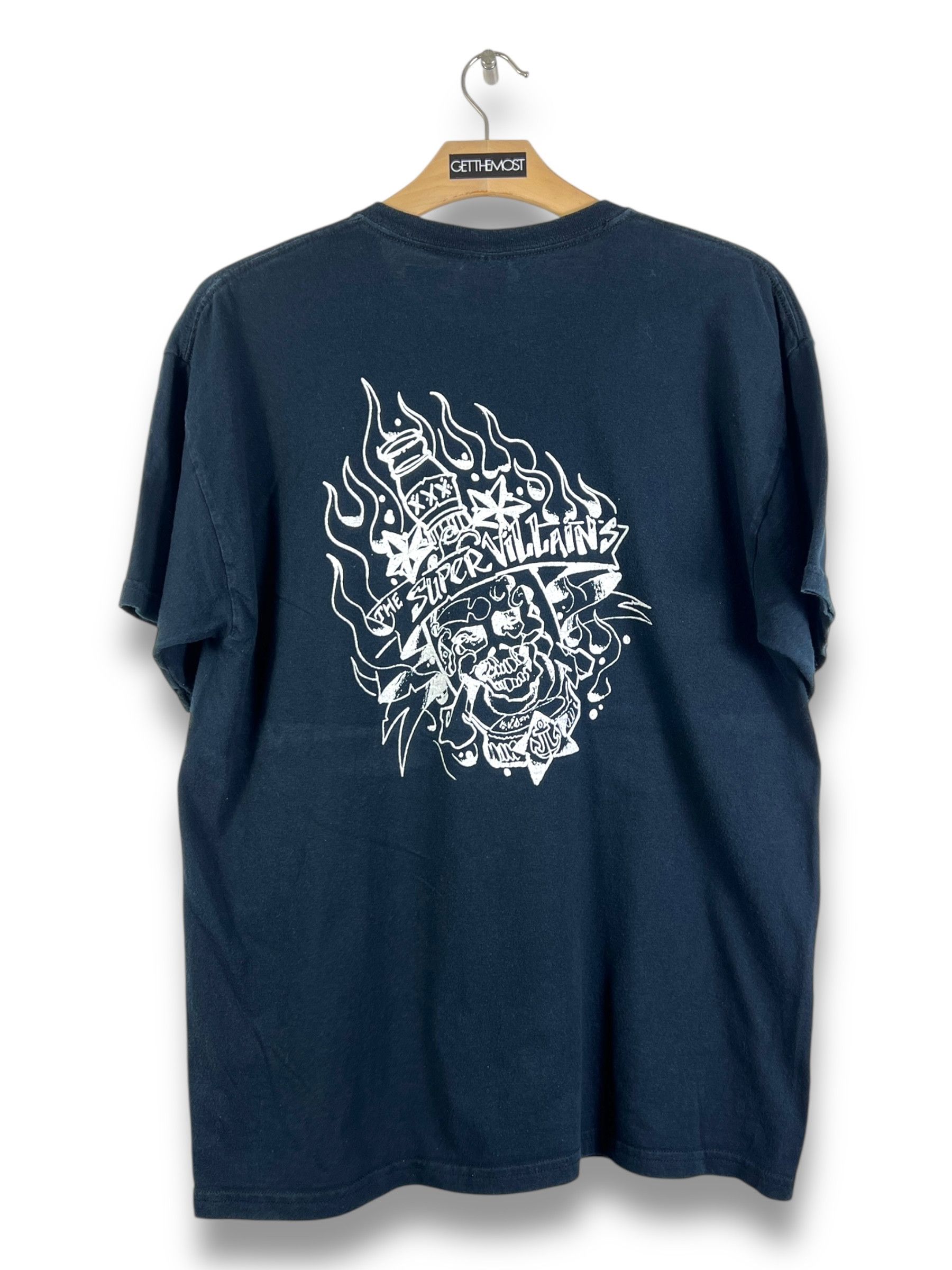 Band Tees No.4985 Vintage The Supervillains Band Graphic Tee (L) Size US L / EU 52-54 / 3 - 4 Thumbnail