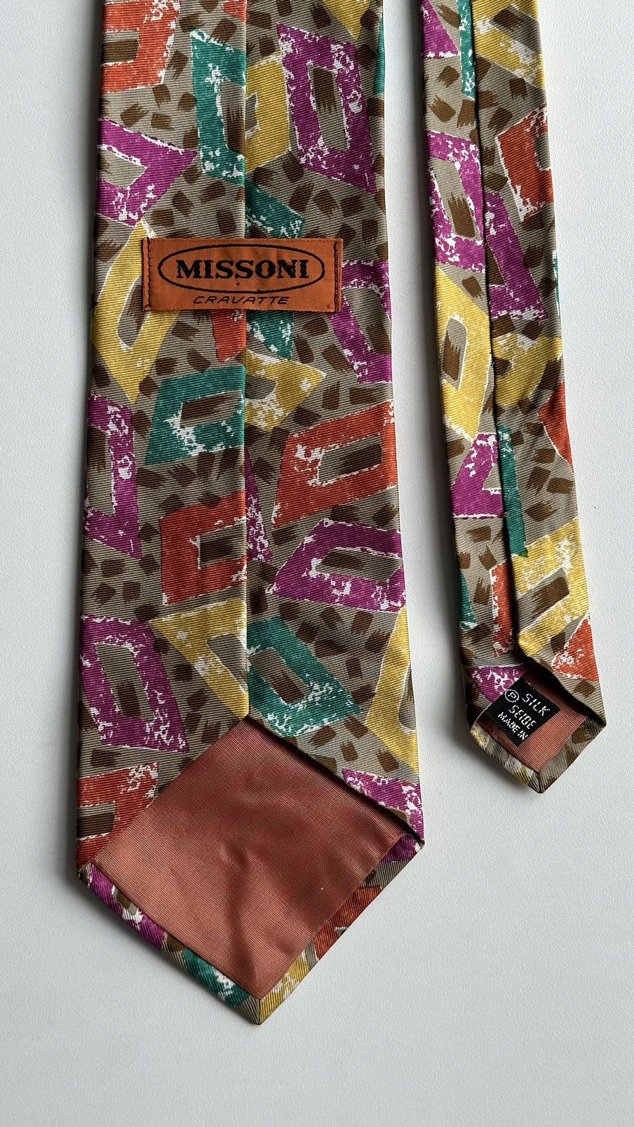 Missoni Missoni Men Painted Classic Tie Made In England 100% Silk Size ONE SIZE - 1 Thumbnail