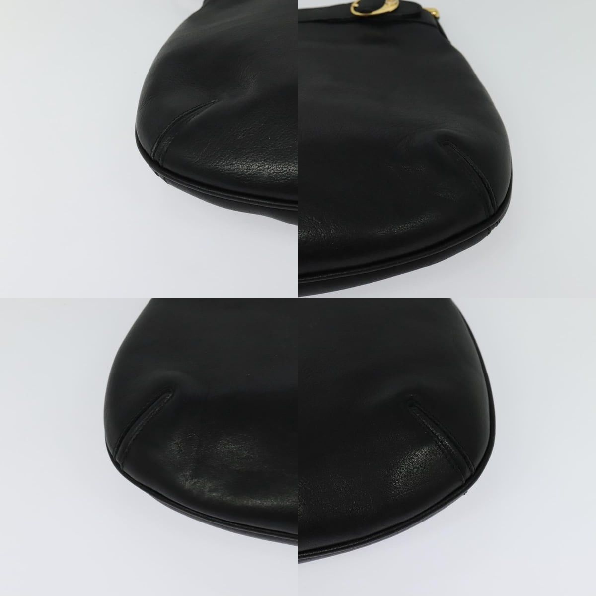 Gucci GUCCI Shoulder Bag Leather Black Gold Size ONE SIZE - 10 Thumbnail