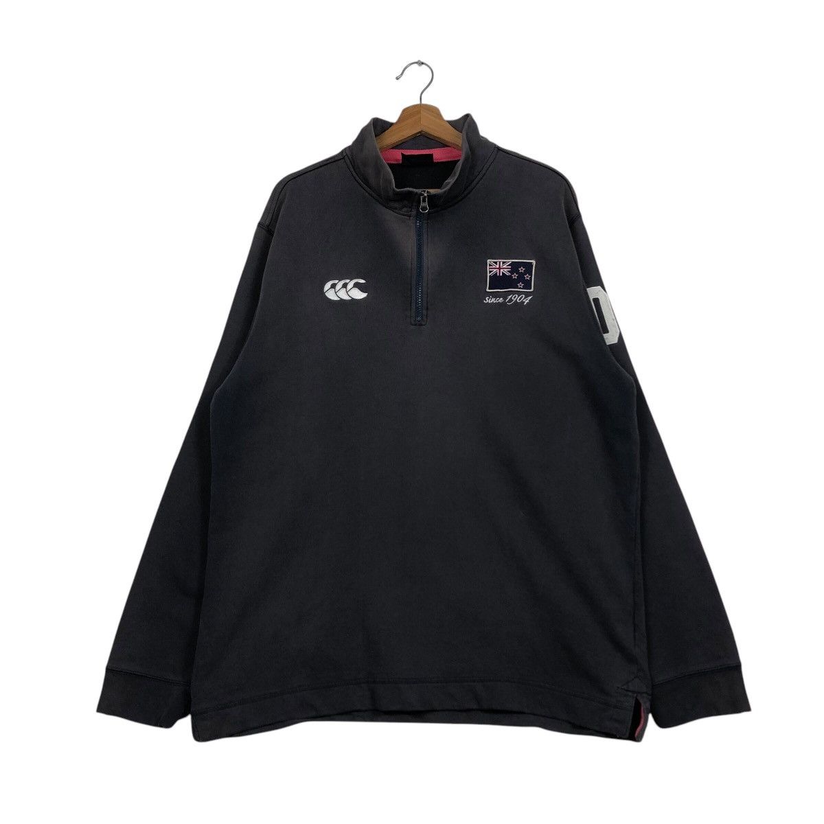Canterbury of New Zealand 90s Canterbury Fleece Half-Zip NZ Rugby Patch, Oversized Fit Size US L / EU 52-54 / 3 - 2 Thumbnail