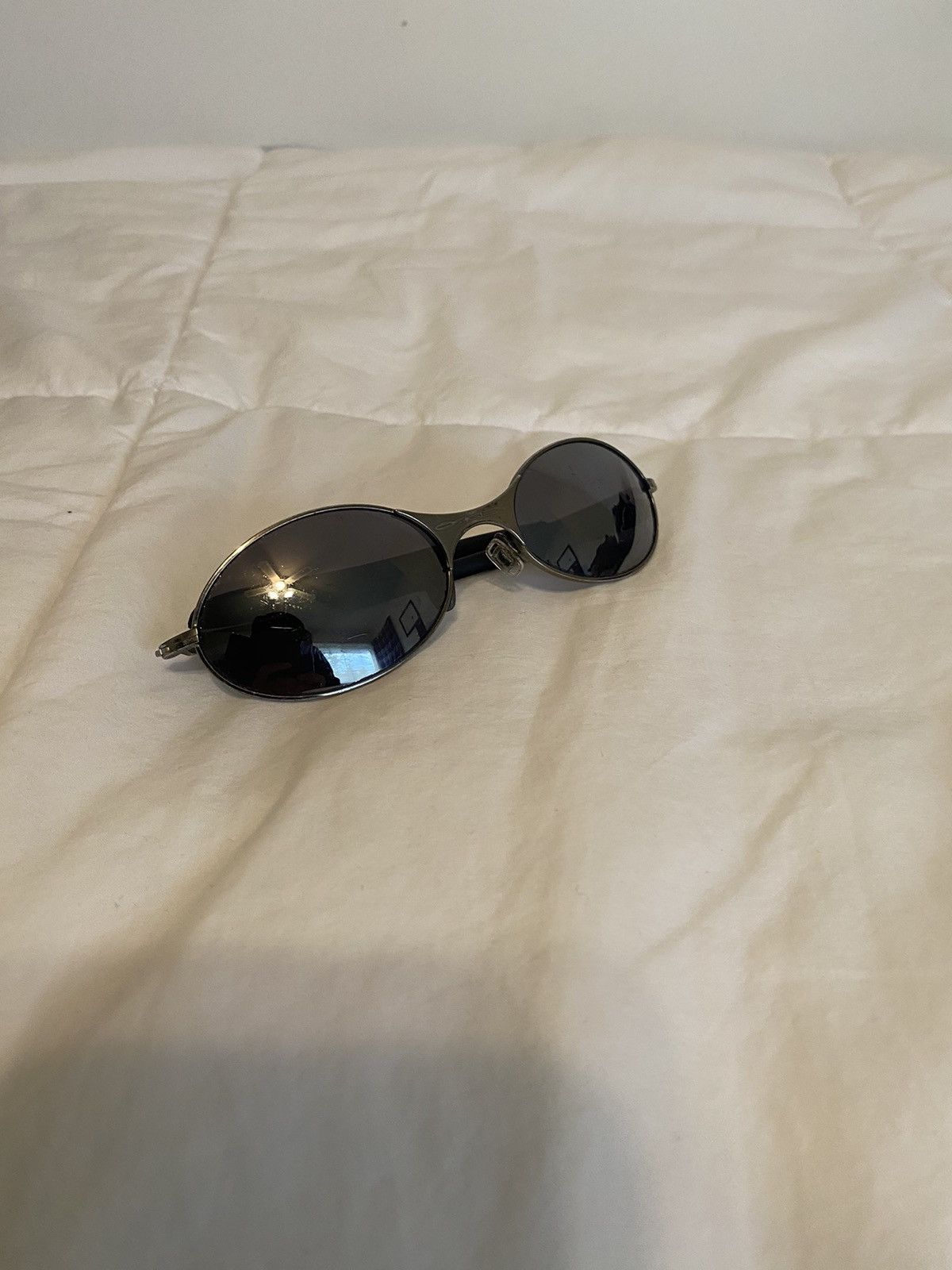 image of Oakley E Wire 2.0 Sunglasses in Silver, Men's