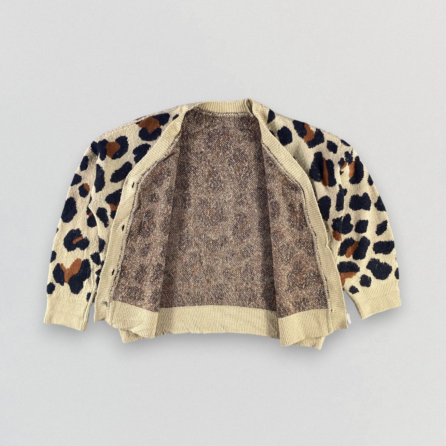 Vintage Vintage Leopard Knitwear Cardigan Size US L / EU 52-54 / 3 - 2 Thumbnail