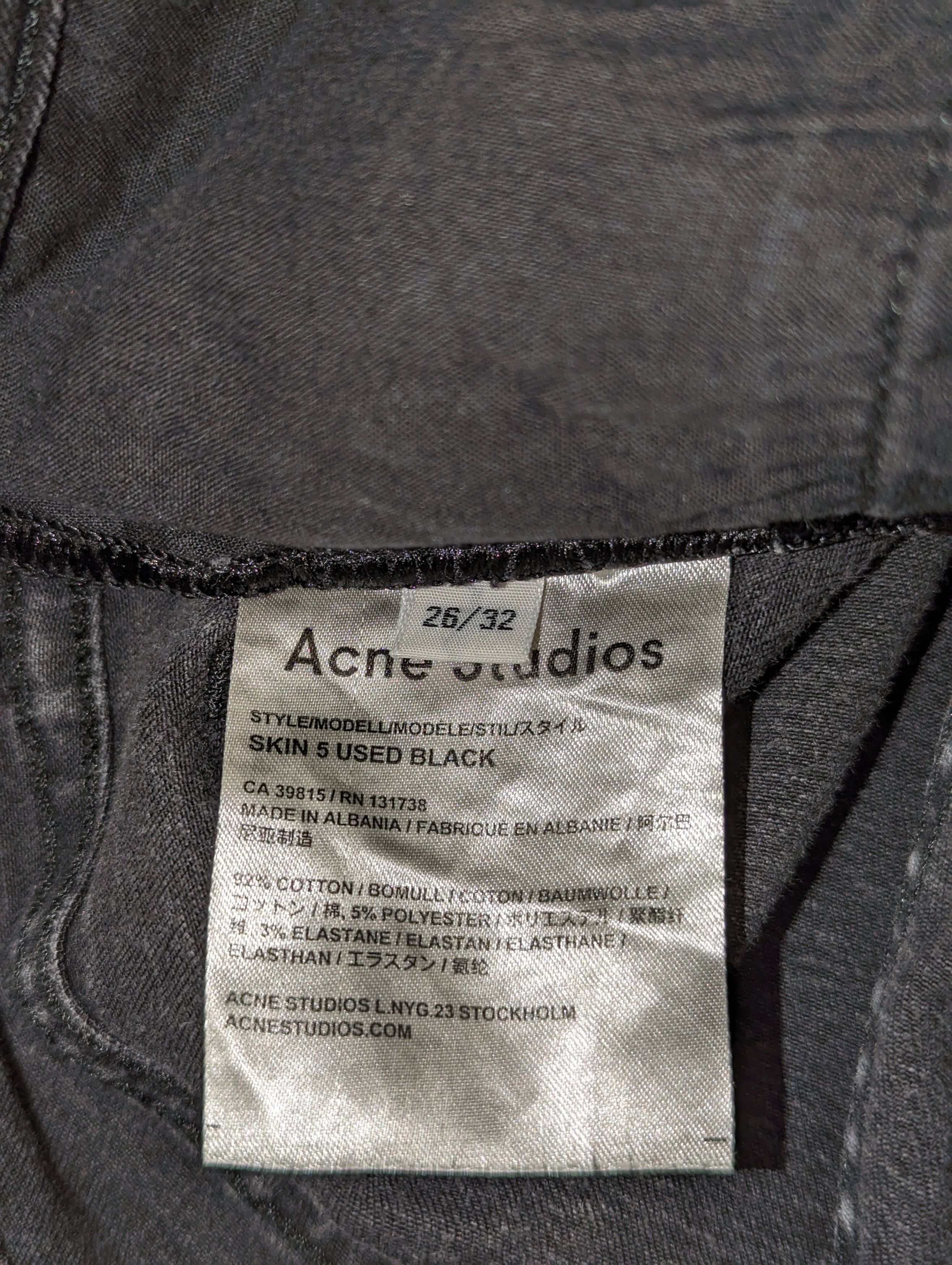 Acne Studios Acne studios skin 5 used black jeans Size US 26 / EU 42 - 4 Thumbnail