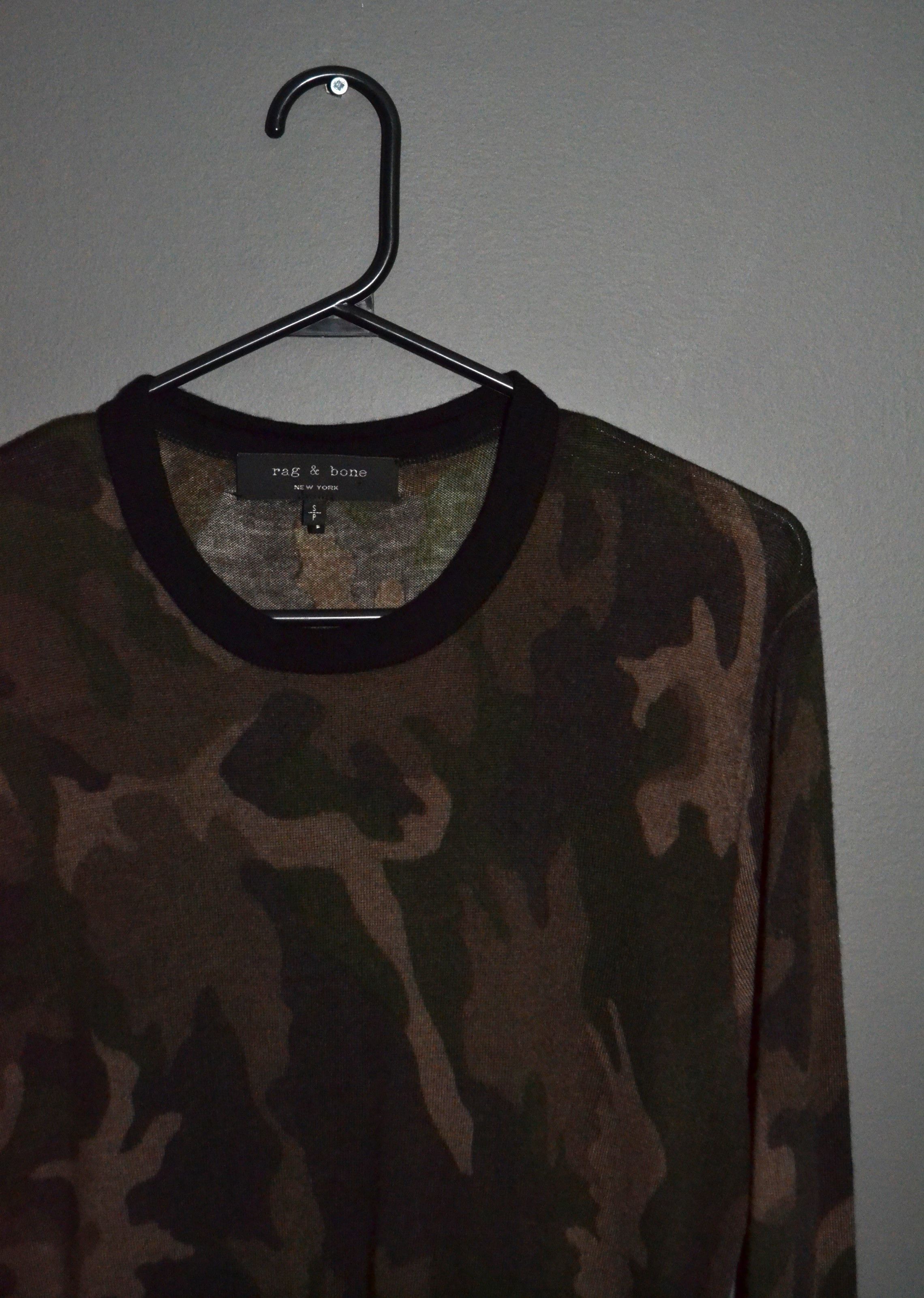 Rag & Bone Rag & Bone Thin Wool Camouflage Camo Sweater S Jumper Size US S / EU 44-46 / 1 - 2 Thumbnail
