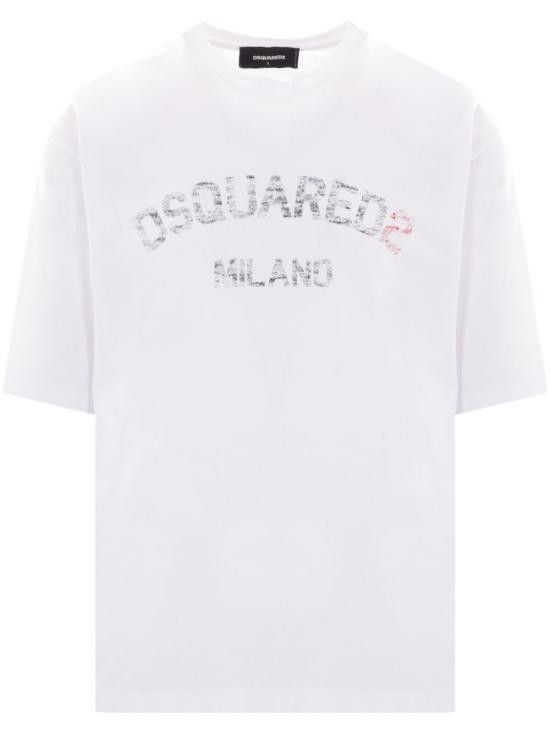 Dsquared2 DSQUARED2 Men T-Shirts S74GD1399 D20020100 White Size US XL / EU 56 / 4 - 1 Thumbnail
