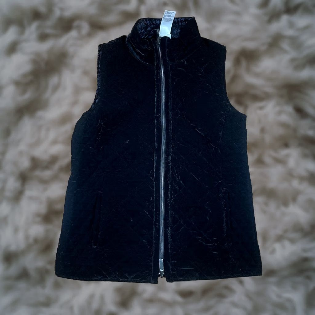 Vintage Chico's Womens Quilted Vest Full Zip Black Tufted Lined Sleeveless Size 0 Size XS / US 0-2 / IT 36-38 - 1 Thumbnail