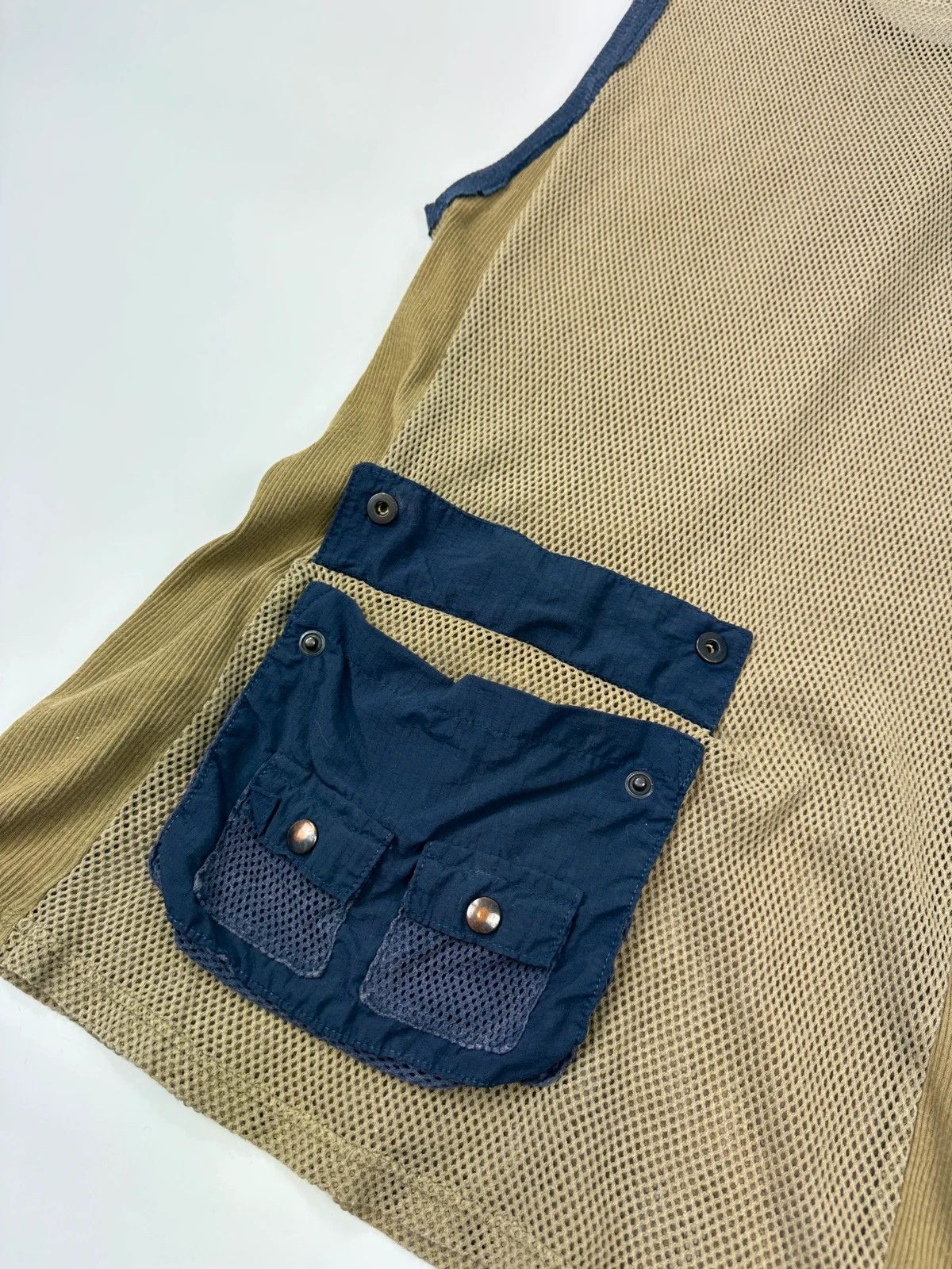 Dolce & Gabbana Dolce & Gabbana SS2003 Khaki Cargo Pocket Mesh Tank Top Size US S / EU 44-46 / 1 - 6 Thumbnail