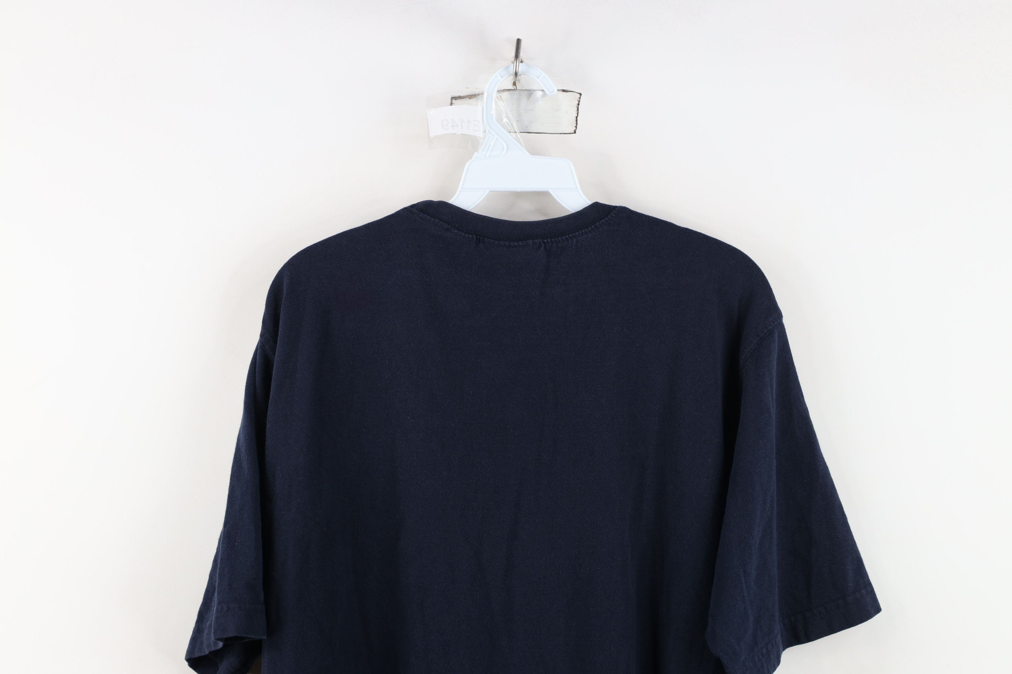Vintage Vintage 90s Streetwear Heavyweight Cotton T-Shirt Blue Size US L / EU 52-54 / 3 - 11 Thumbnail
