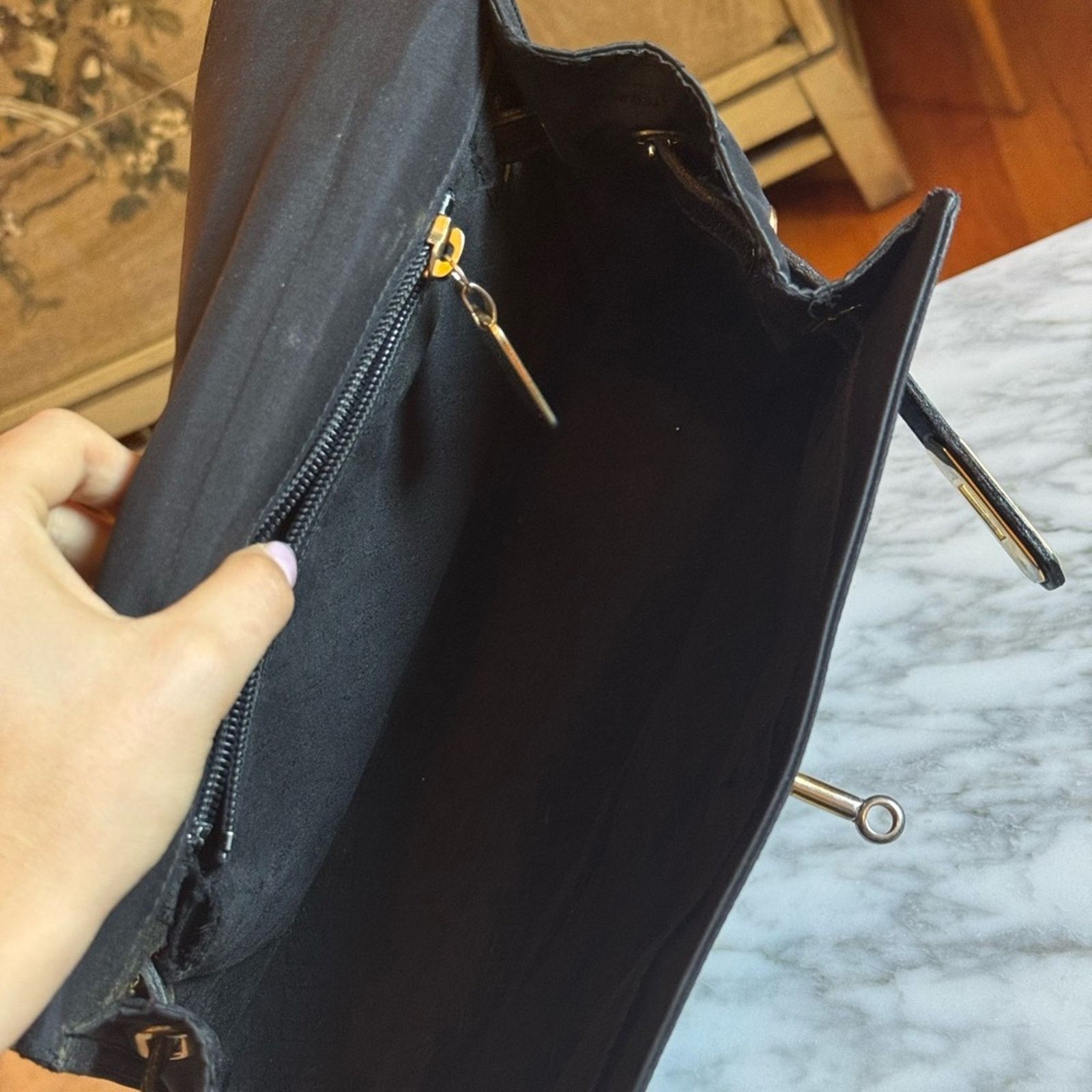 Moschino Moschino Black Nylon “Kelly” Bag Size ONE SIZE - 6 Thumbnail