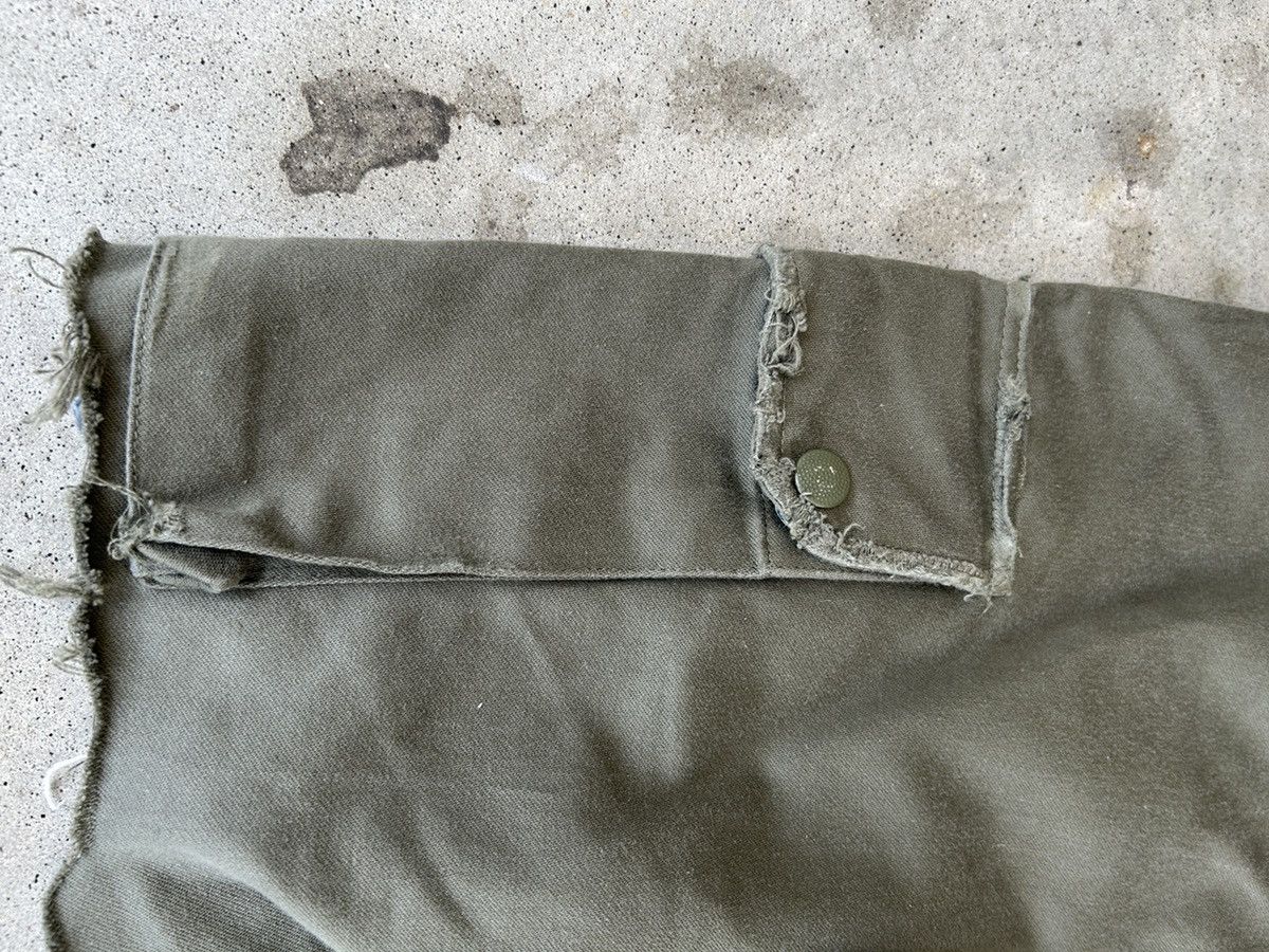 Vintage Distressed Custom Cargo Shorts Olive Green Size US 29 - 2 Thumbnail