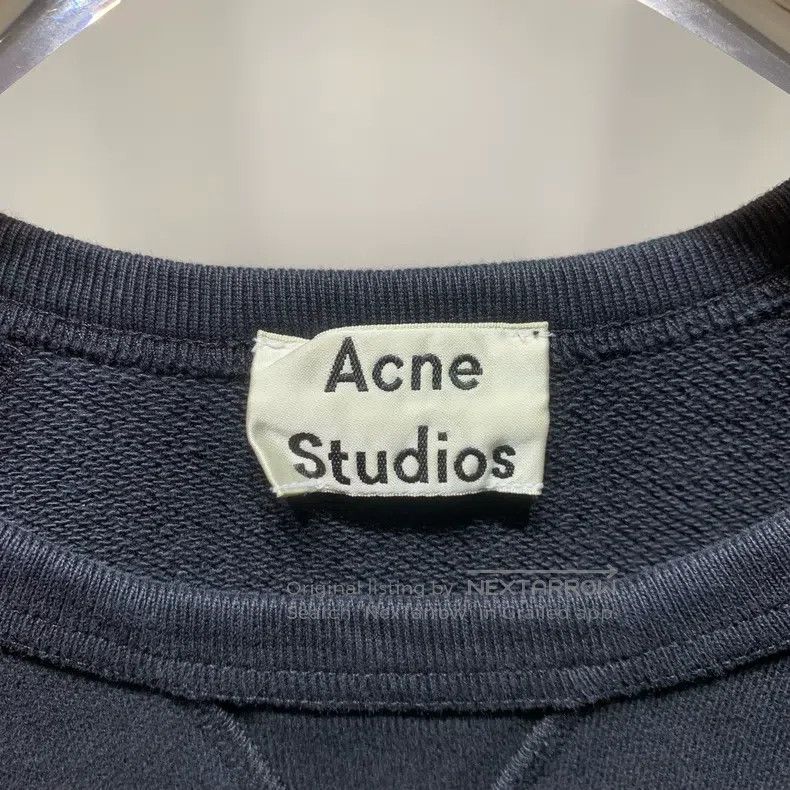 Acne Studios Acne Studios Classic Black Logo Patch Round Neck Casual Lo Size S / US 4 / IT 40 - 3 Thumbnail