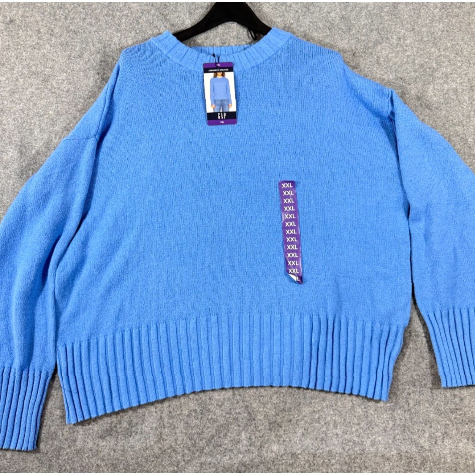 Gap Gap Sweater Womens 2XL Blue Crew Neck Pullover Long Sleeve Ribbed Cuff NWT Casual Preppy Autumn Size XXL / US 16-18 / IT 52-54 - 2 Thumbnail
