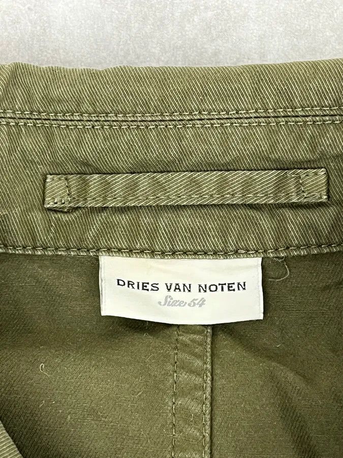 Dries Van Noten 2000s Dries Van Voten Olive Green Military Buttoned Jacket Size US M / EU 48-50 / 2 - 9 Thumbnail