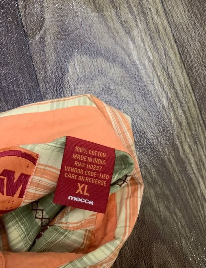 Mecca Mens Shirt MECCA Cotton Gingham Short Sleeve Size US XL / EU 56 / 4 - 8 Thumbnail