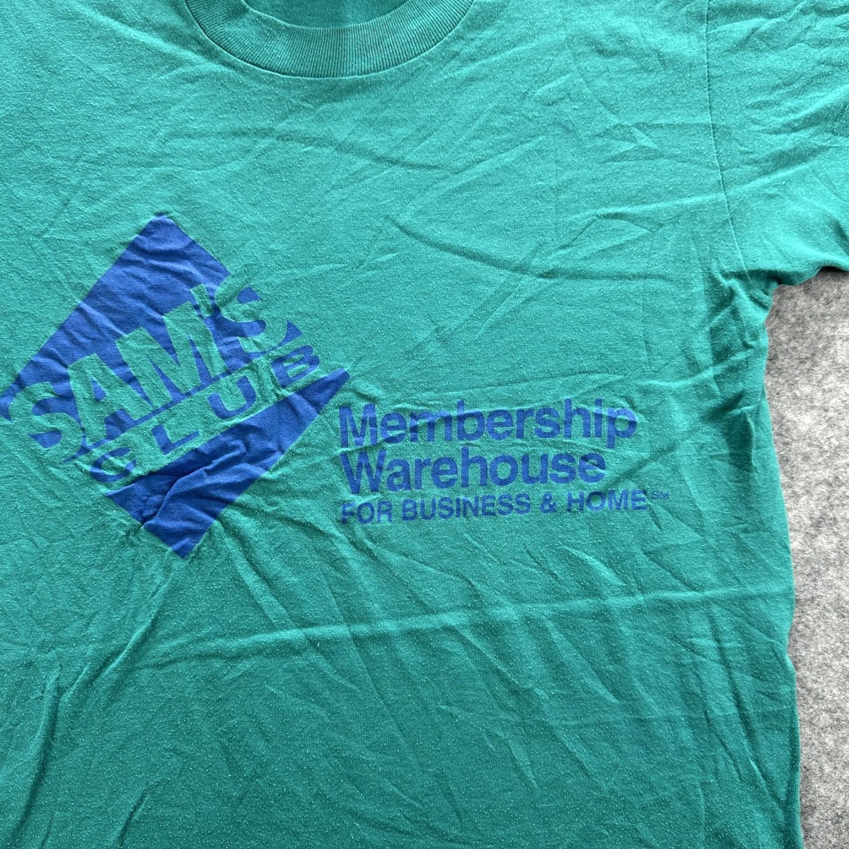 Jerzees VINTAGE Sams Club Shirt Mens M Teal Green Promo Tee 90s USA Shirt Graphic Print Sam's Club Logo Mens Size US M / EU 48-50 / 2 - 3 Thumbnail