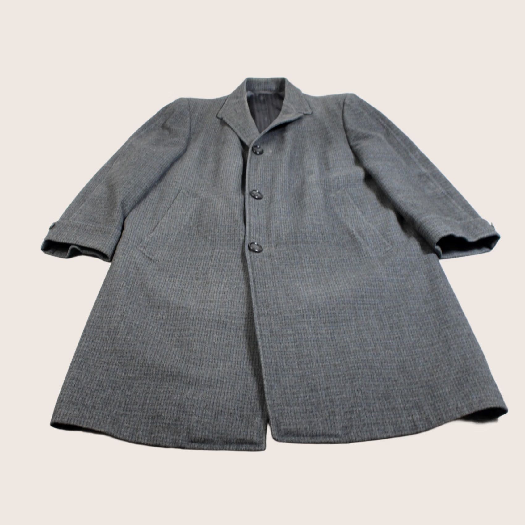 Vintage VINTAGE Robert Hall Wool Coat Men 46 Gray Check Overcoat Retro Academia Heritage Size US S / EU 44-46 / 1 - 1 Thumbnail