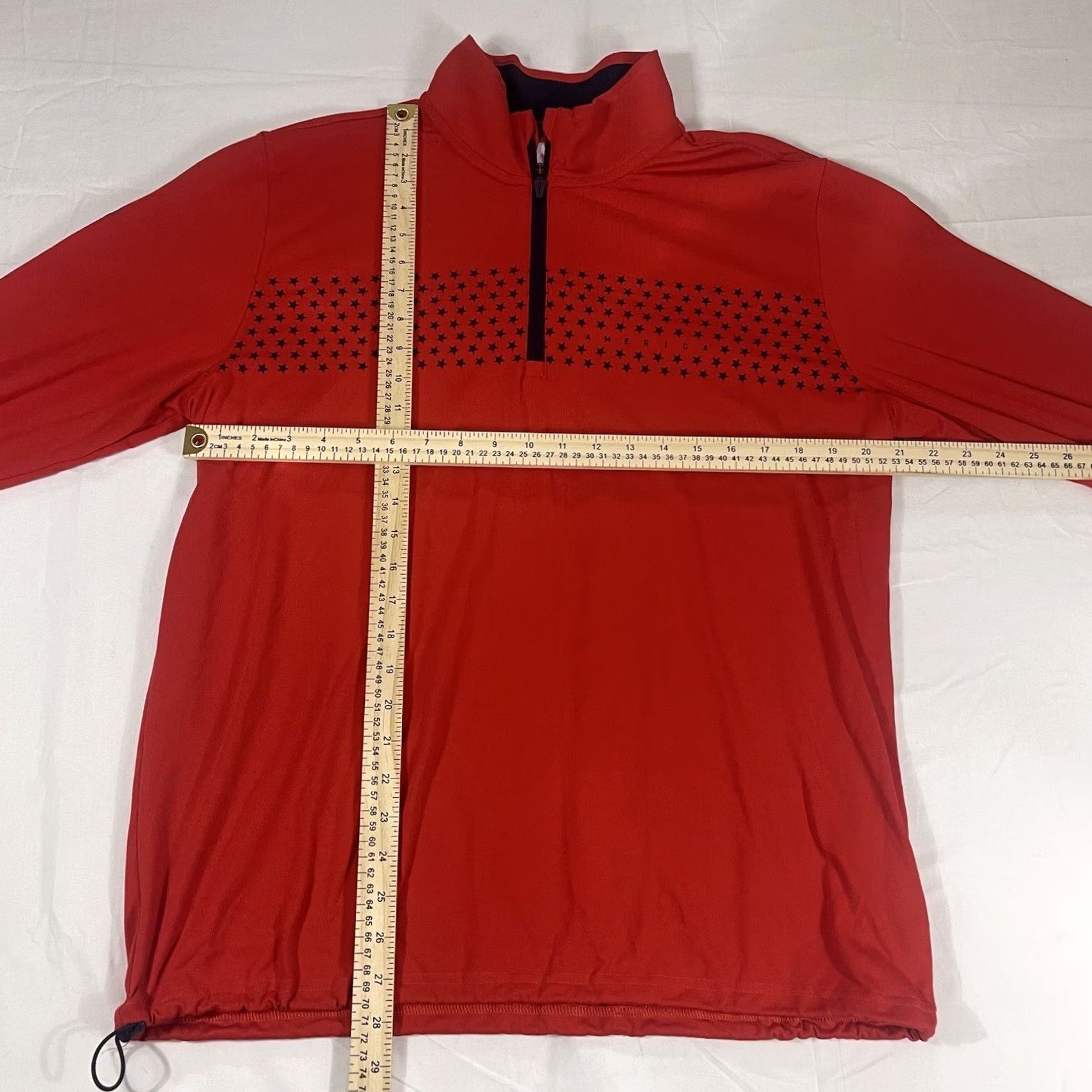 Puma PUMA Sz L Volition America 1/4 Zip Sweatshirt Golf Stars 599439-03 Red Pullover Mens L Red Stars Size US L / EU 52-54 / 3 - 2 Thumbnail