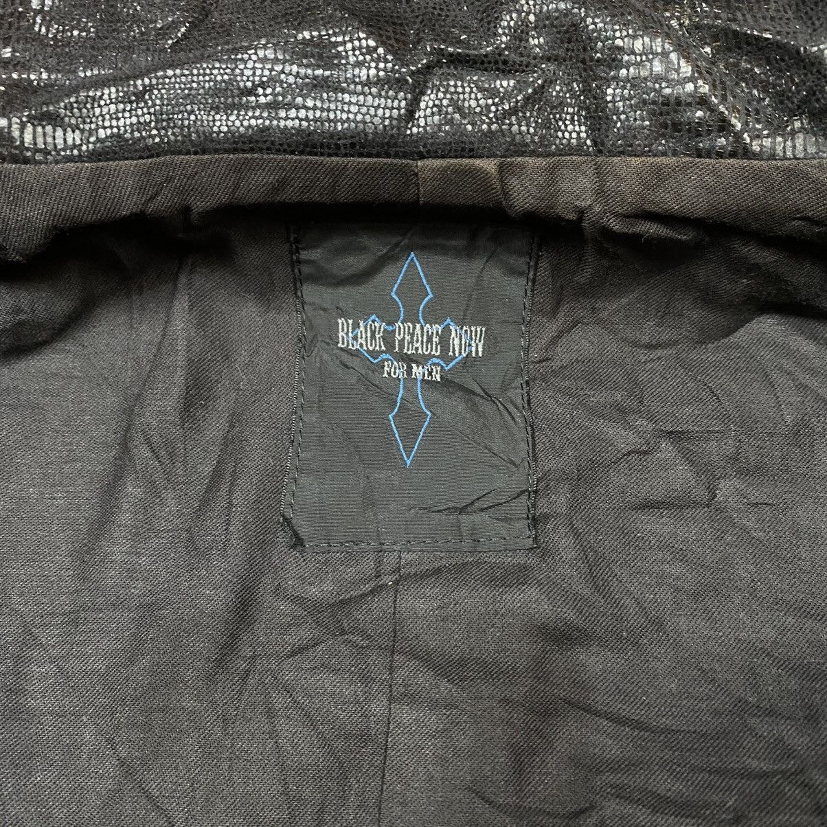 Black Peace Now For Men (B.P.N) Snakeskin Leather Jacket