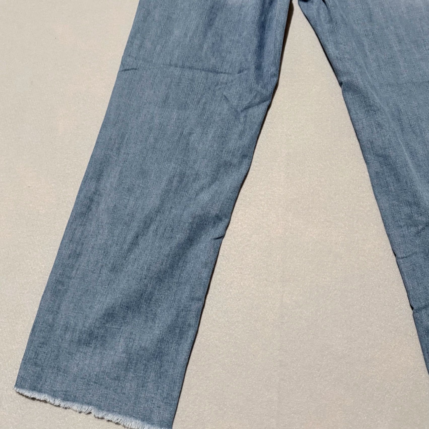 Denime !iT. Marty High-Rise Straight Jeans Women's Blue Denim Zip-Fly Frayed - 6 Size 28" / US 6 / IT 42 - 7 Thumbnail