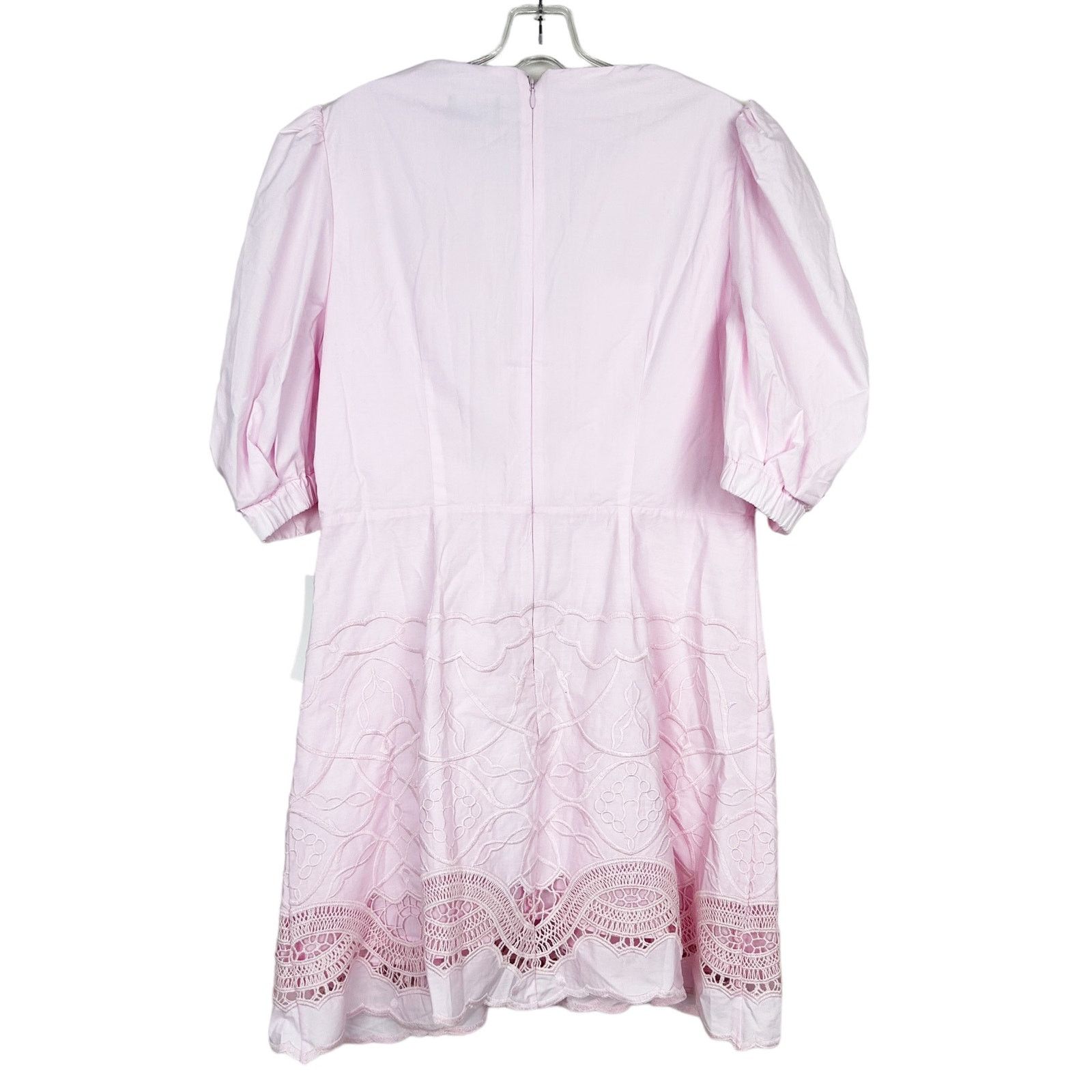 Other Bardot Light Pink Puff Sleeve Embroidered Eyelet Dress Sz L Size L / US 10 / IT 46 - 5 Thumbnail