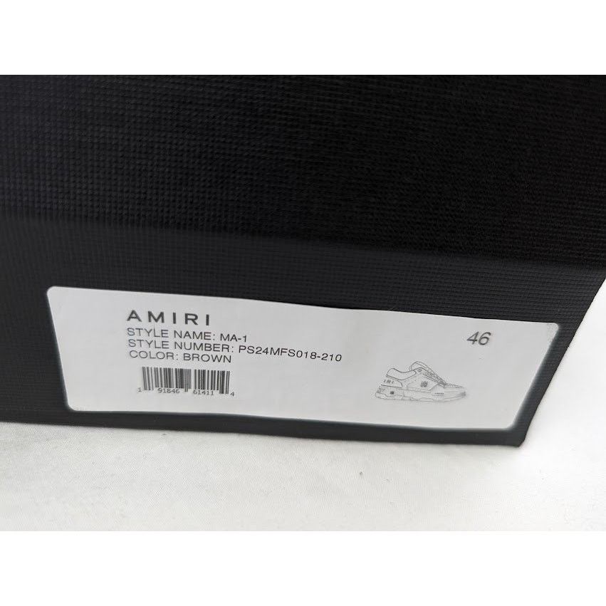 Amiri o1rshd1 Q: 3 / MA-1 Low-Top Sneakers in Brown Size US 13 / EU 46 - 24 Thumbnail