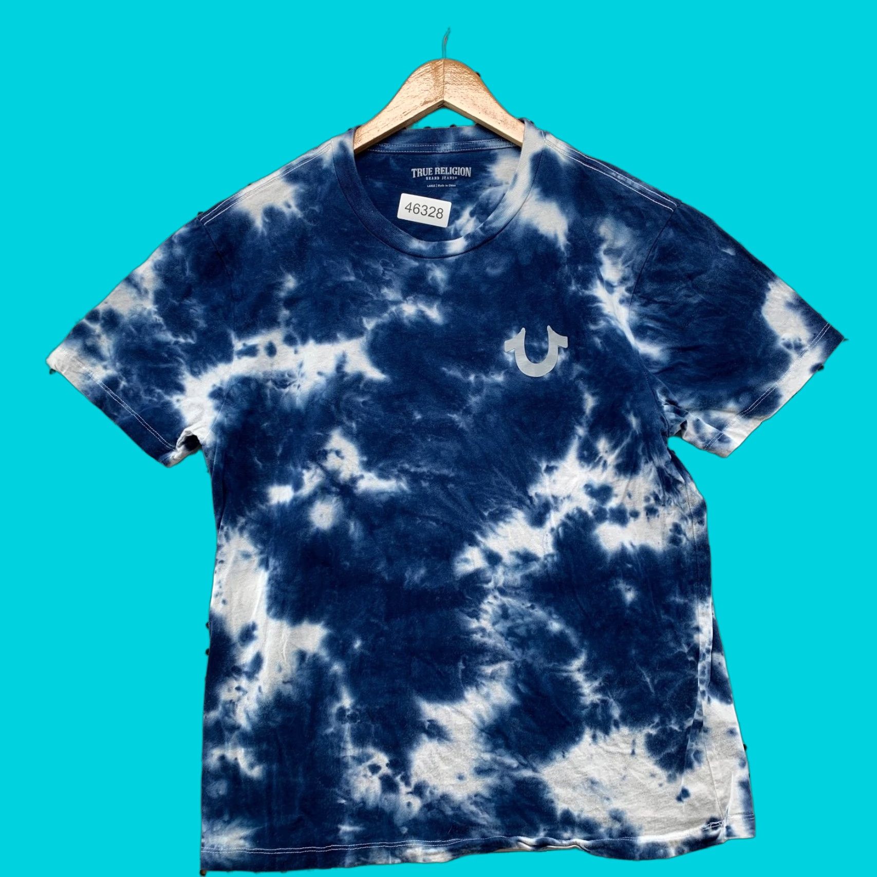 True Religion VINTAGE? (No) True Religion Shirt Mens Large Blue Tie Dye Hip Hop Logo Graphic Print T-Shirt Short Sleeve Crew Neck Cotton 2020-2029 Size US M / EU 48-50 / 2 - 1 Thumbnail