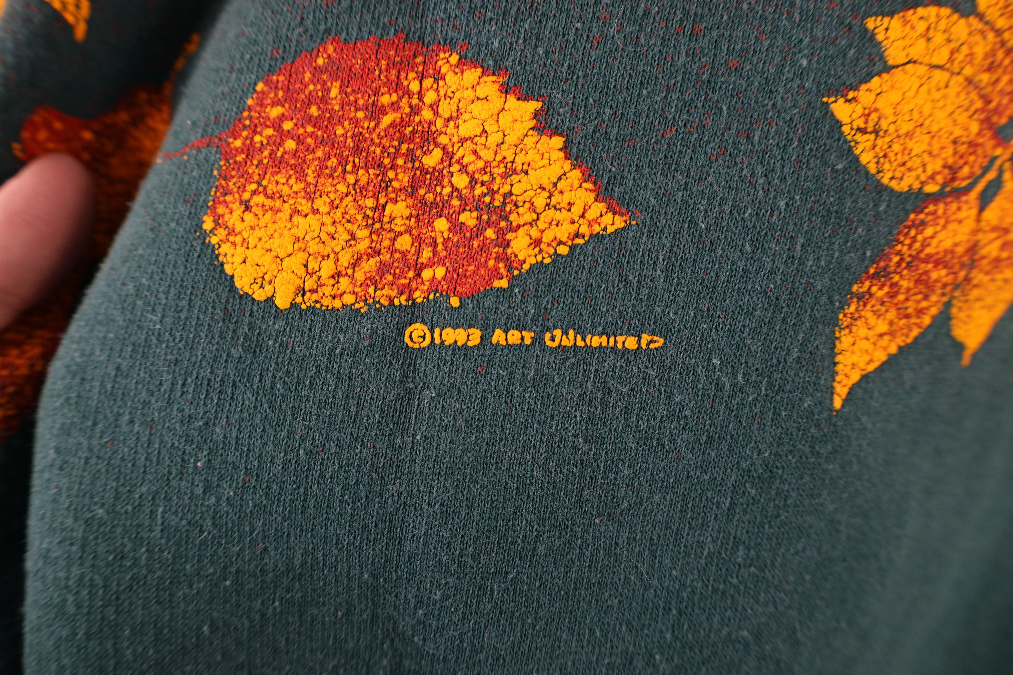 Vintage Vintage 90s Streetwear Over Print Turtleneck Sweatshirt USA Size L / US 10 / IT 46 - 11 Thumbnail