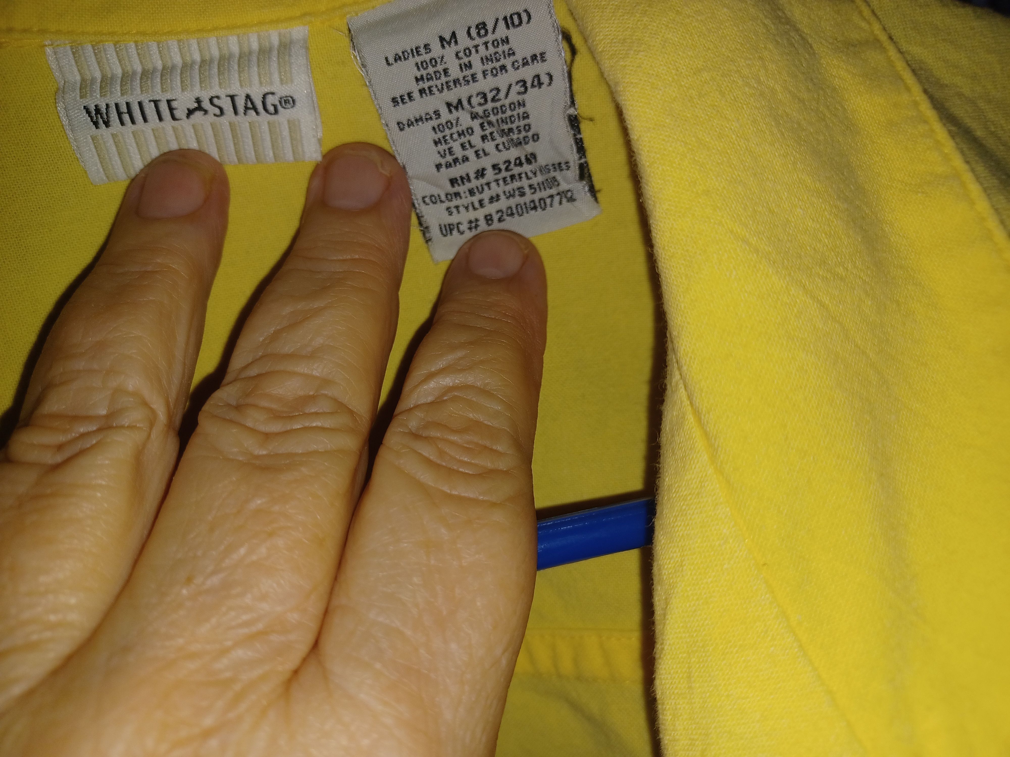 Other White Stag Women's Button-Up Blouse M(8-10) Yellow Size M / US 6-8 / IT 42-44 - 3 Thumbnail