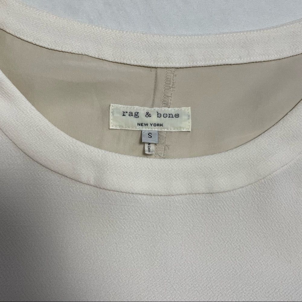 Rag & Bone Rag & Bone Cream Silk Blouse With Lace Pocket Size S Size S / US 4 / IT 40 - 7 Thumbnail