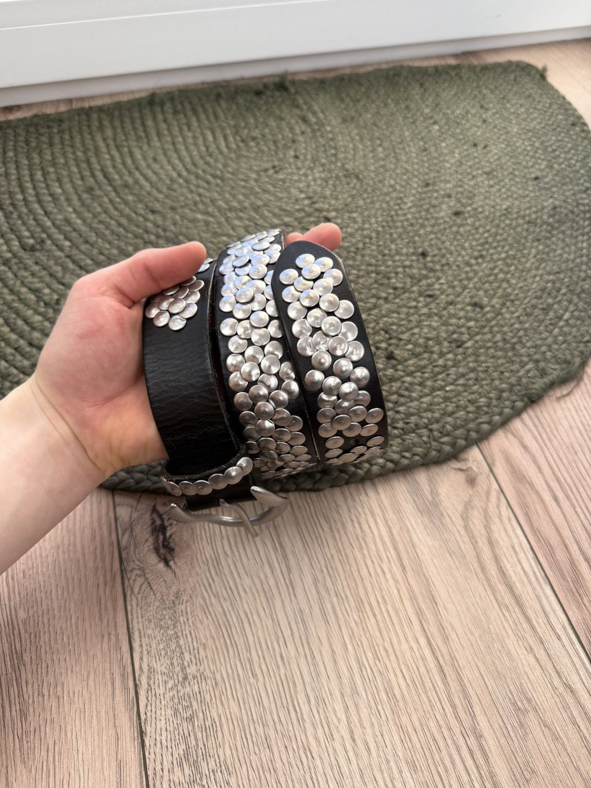 If Six Was Nine Vintage Rhinestones Punk Y2K Belt Size ONE SIZE - 4 Thumbnail