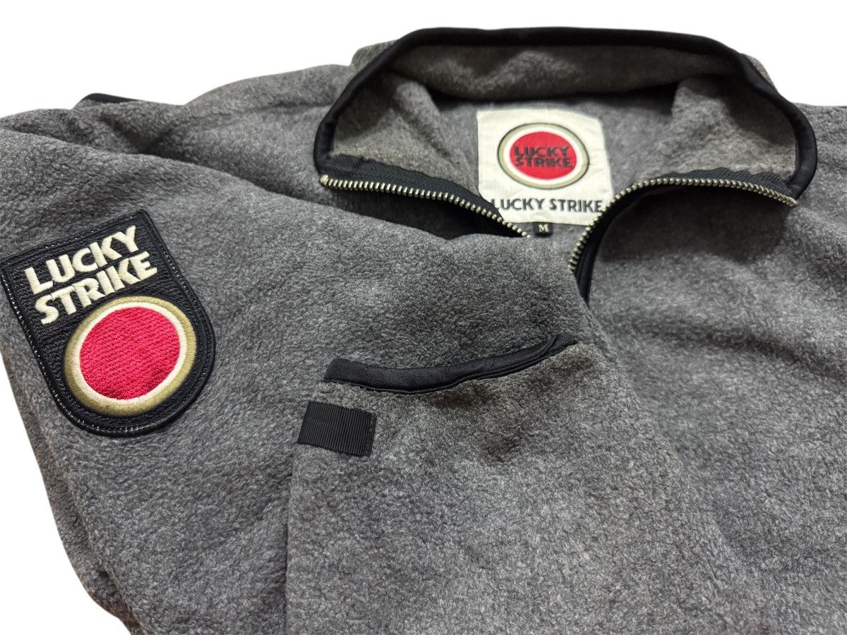 Vintage Vintage Lucky Strike Fleece Jacket Size US M / EU 48-50 / 2 - 4 Thumbnail
