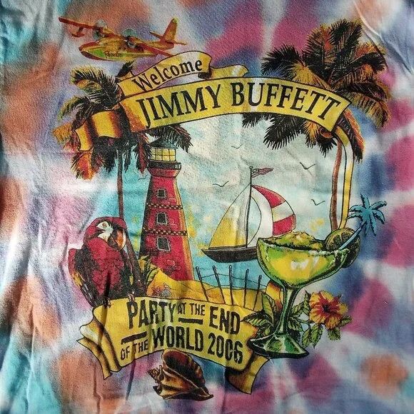 Band Tees Jimmy Buffett Party At The End Of The World Tour T-Shirt Size US L / EU 52-54 / 3 - 1 Thumbnail