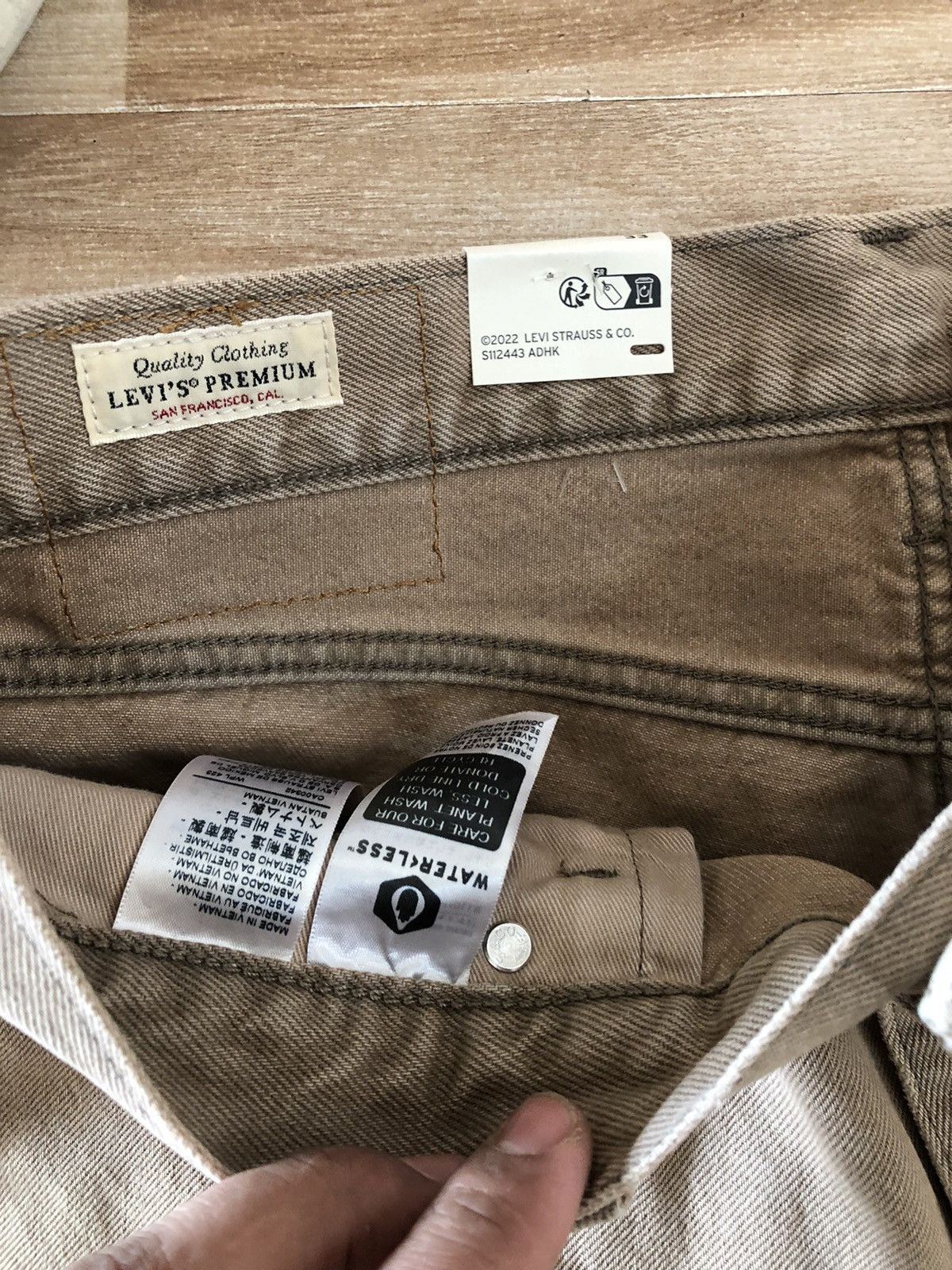 Levi's Levi’s 468 W33 Short Jeans Stay Loose Beige Shorts Denim Size US 33 - 6 Thumbnail