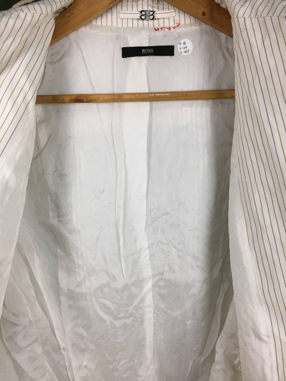 Hugo Boss Hugo Boss Women's Pinstripe Utility Blazer Summer Jacket Size S / US 4 / IT 40 - 6 Thumbnail