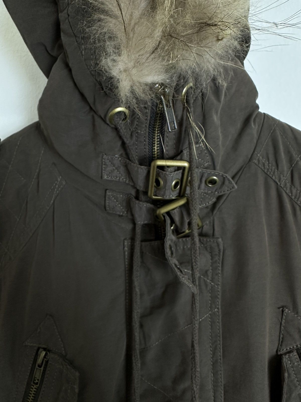 Le Grande Bleu (L.G.B.) 00’s Sorridere Multiple Pocket Fur Hoodie Parachute Jacket Size US M / EU 48-50 / 2 - 7 Thumbnail