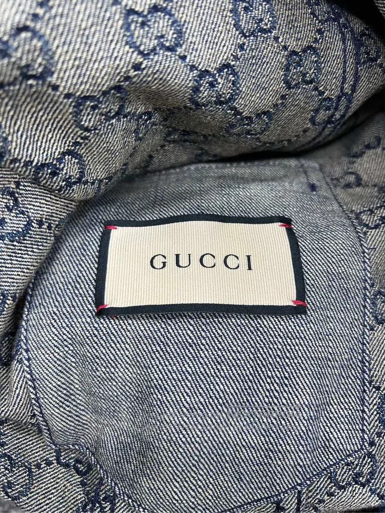 Gucci Gucci Full-printed old-fashioned denim jacket Size US XL / EU 56 / 4 - 4 Thumbnail