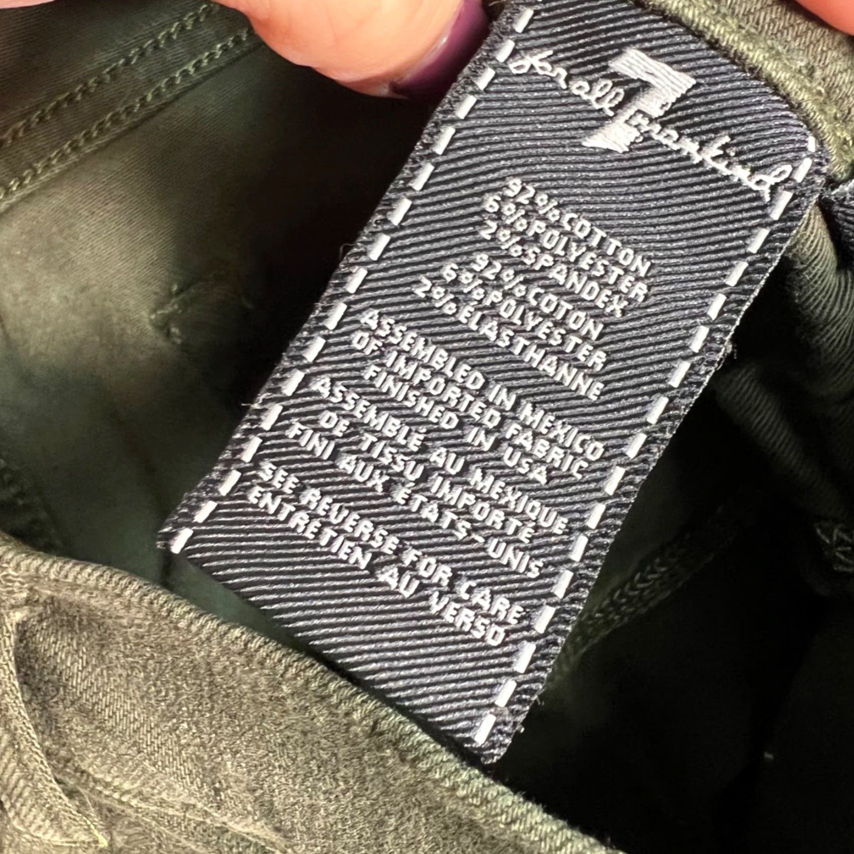 7 For All Mankind 7 For All Mankind Mens Pants Size 33 Green Slim Fit Slimmy Luxe Performance Size US 33 - 5 Thumbnail