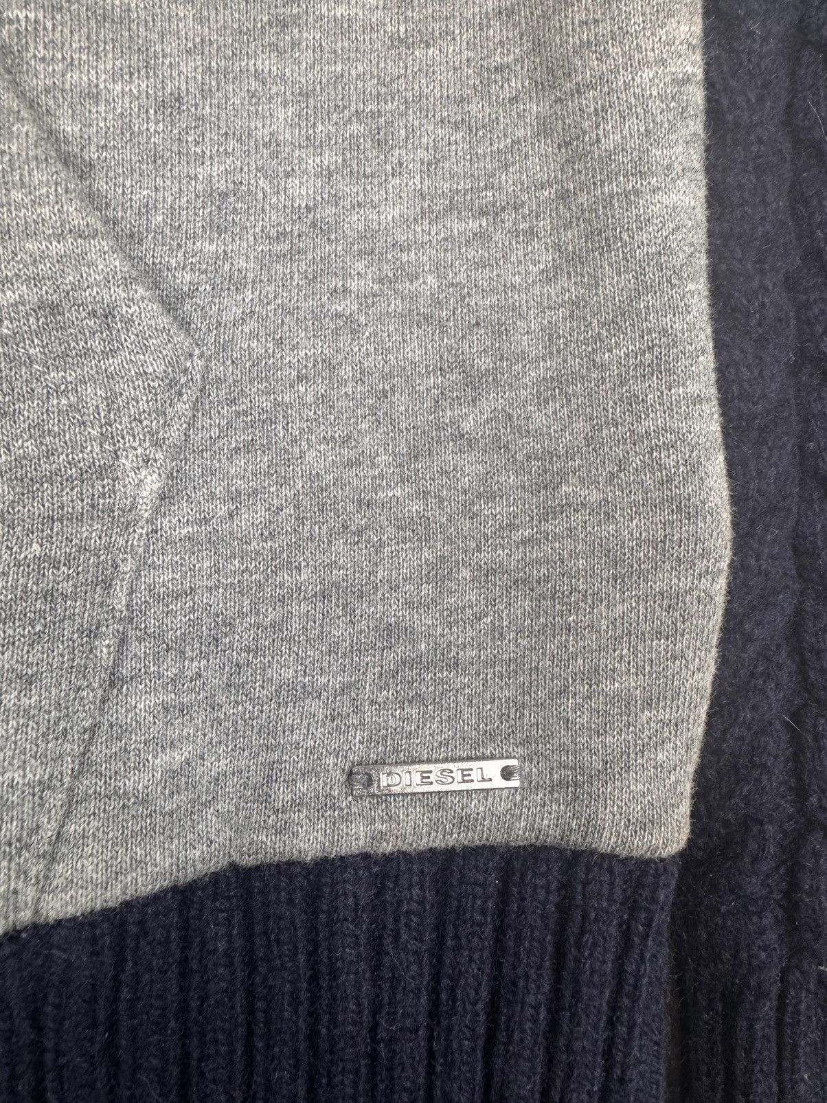 Diesel Diesel Men Cable Zip-up Hoodie Grey/navy Size S Size US S / EU 44-46 / 1 - 3 Thumbnail