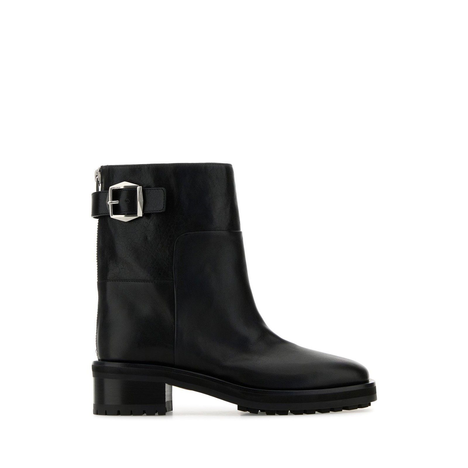 JIMMY CHOO Brooklyn Black Leather Ankle Boots New & Authenti
