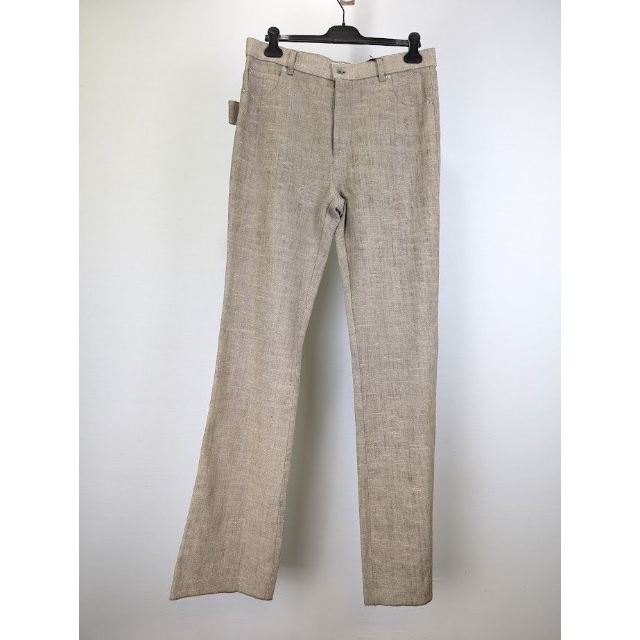 Bottega Veneta o1rshd1 Pants Light Irish Linen/Soft Jersey in Canvas/Nero Size US 30 / EU 46 - 1 Thumbnail
