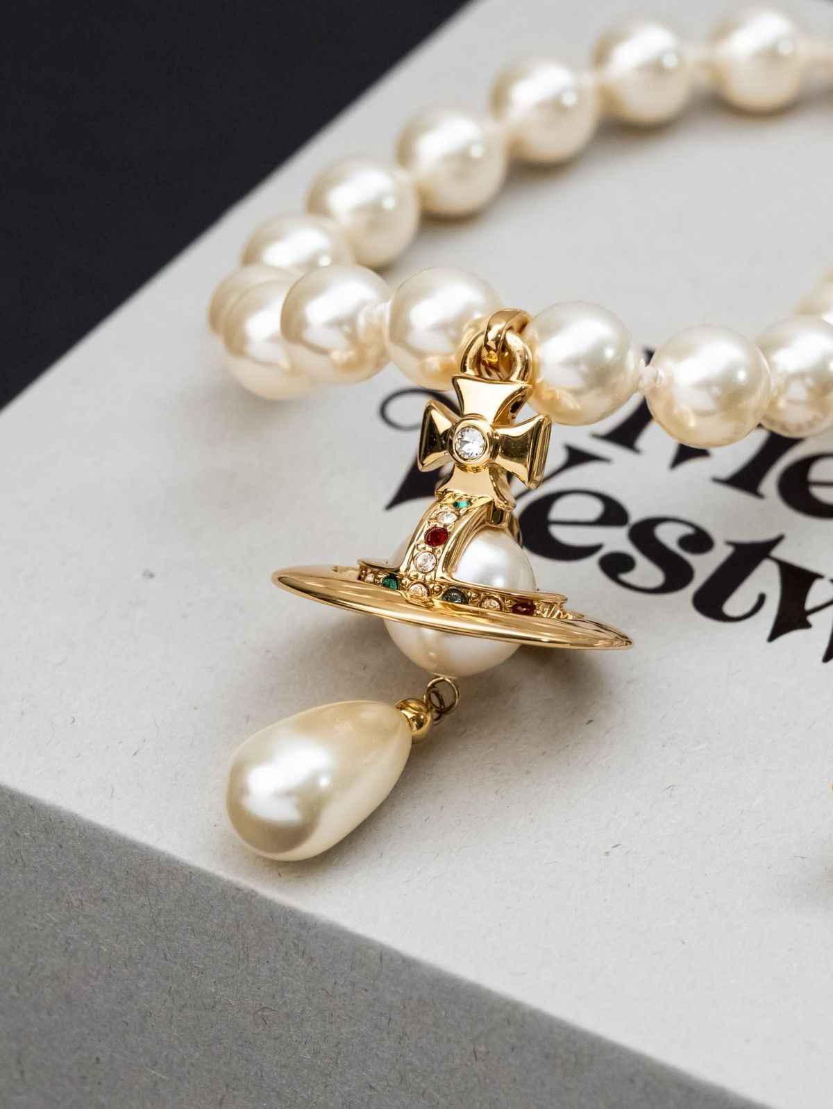 Vivienne Westwood Vivienne Westwood One Row Pearl Drop Choker Size ONE SIZE - 5 Thumbnail