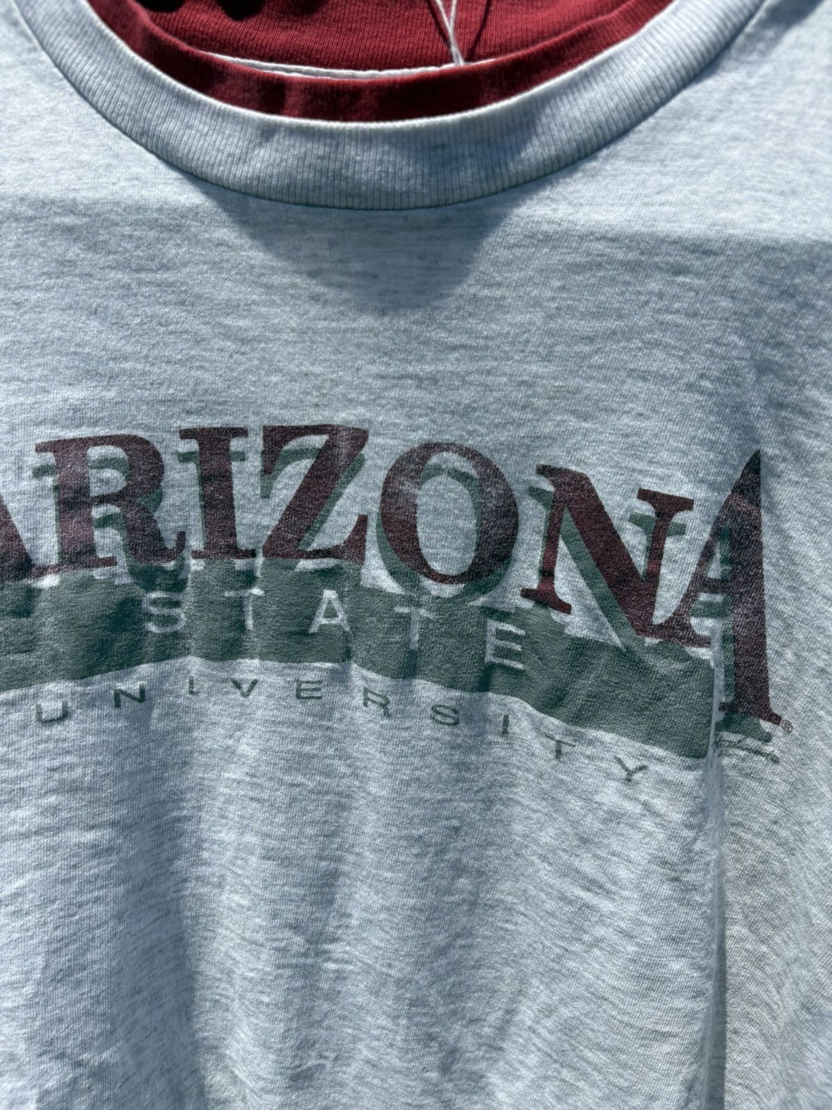 Vintage Vintage 1990s Arizona State University ringer T-shirt Size US XL / EU 56 / 4 - 5 Thumbnail