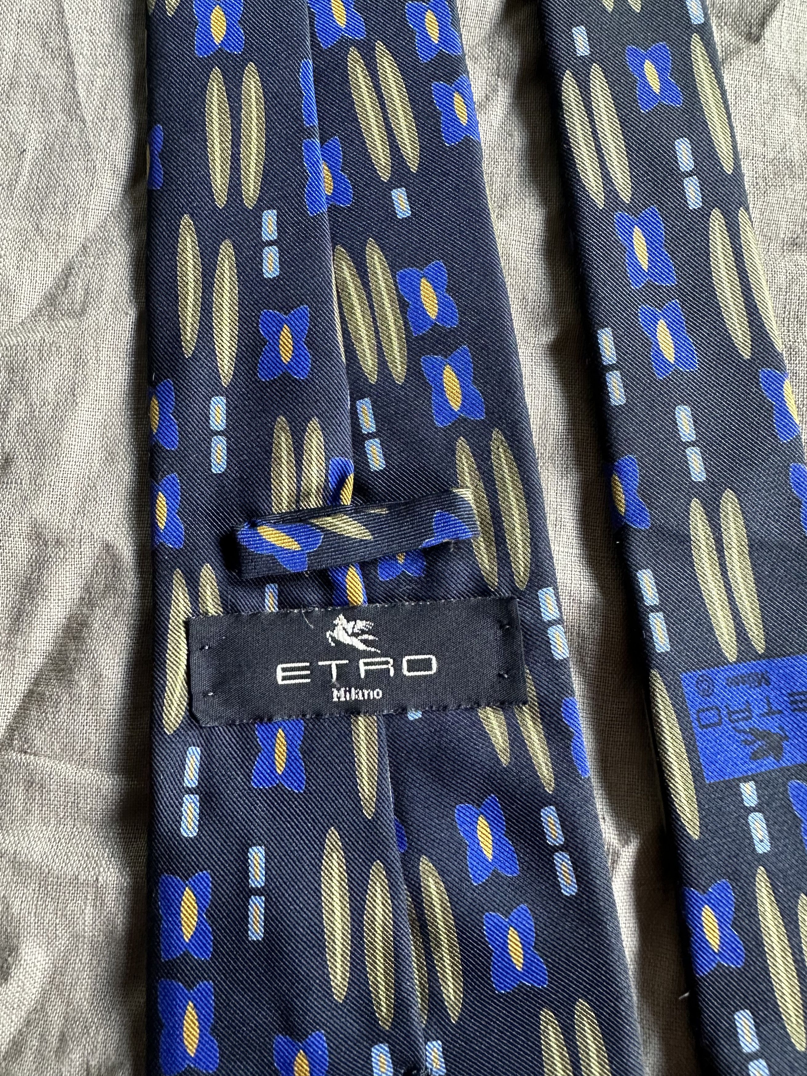 Etro Etro Floral Print Silk Tie 7666AC Size ONE SIZE - 2 Thumbnail