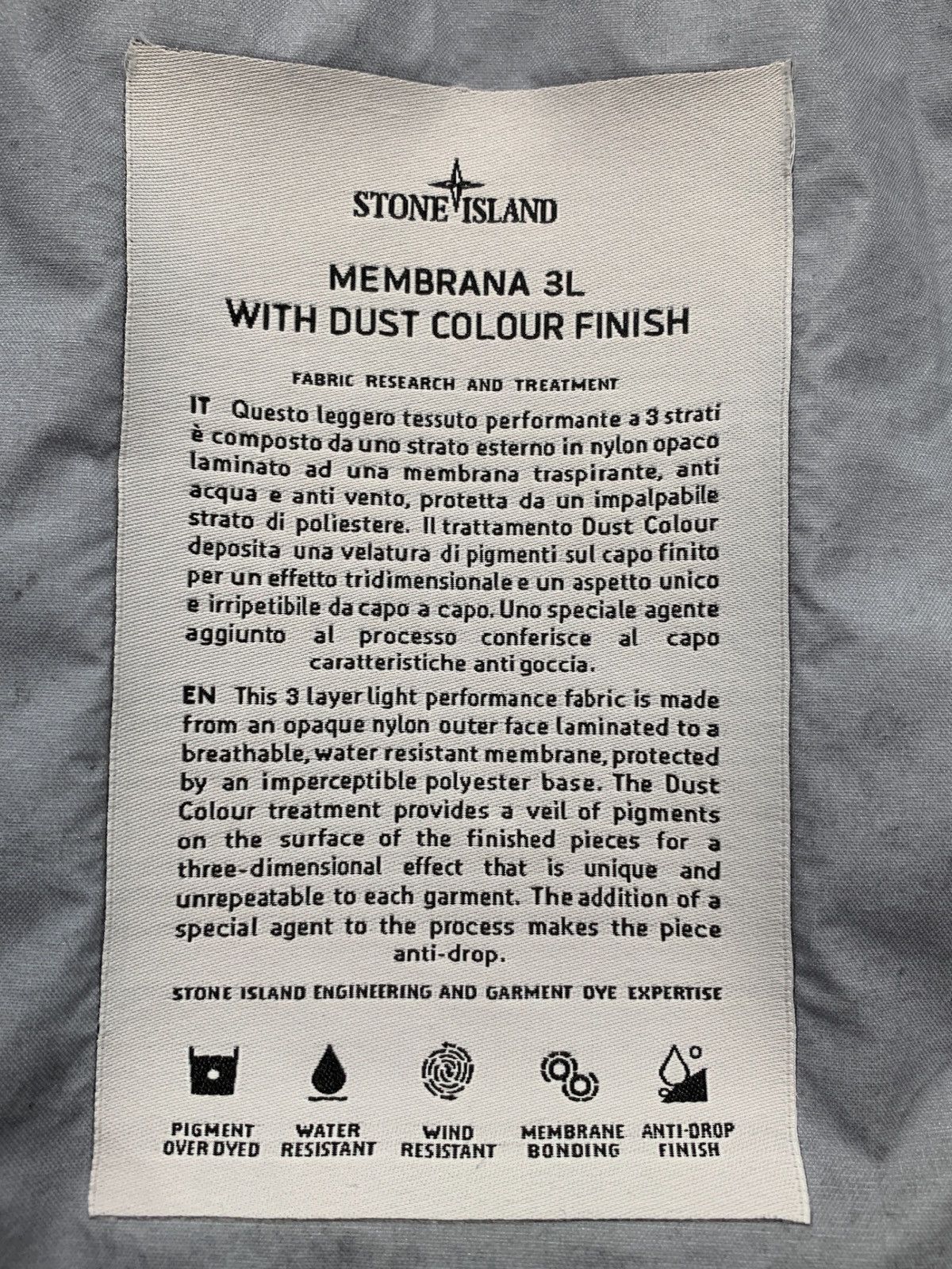 Designer × Stone Island Membrana 3L dust colour rare jacket Size US M / EU 48-50 / 2 - 16 Thumbnail