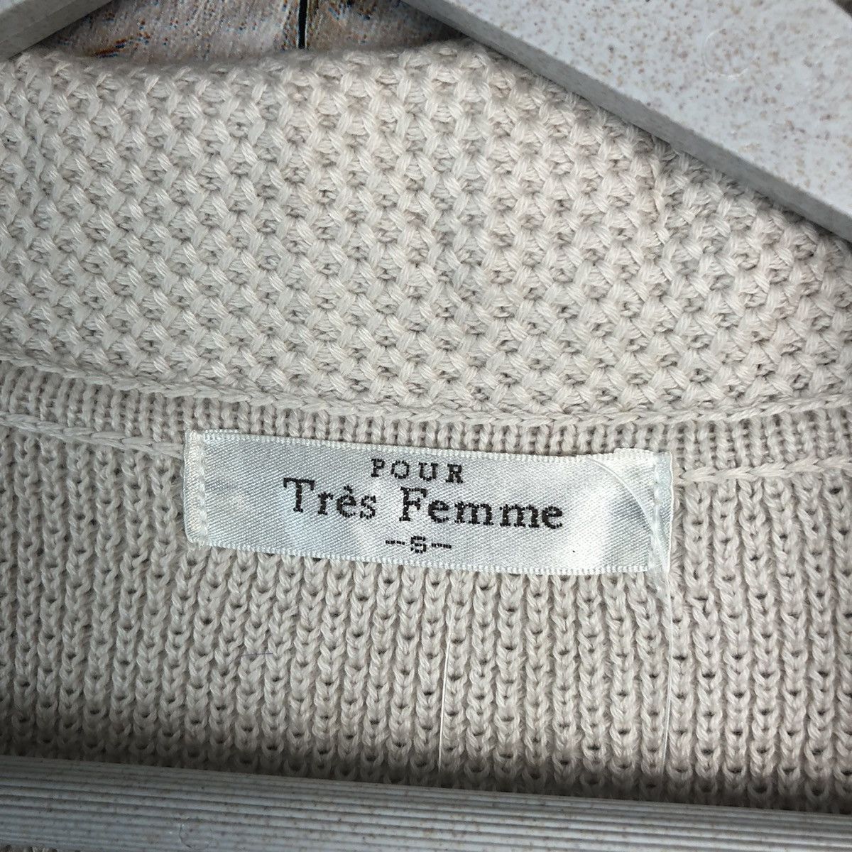 Japanese Brand Four Tres Femme Cream Cardigan Knitwear #A936 Size S / US 4 / IT 40 - 10 Thumbnail
