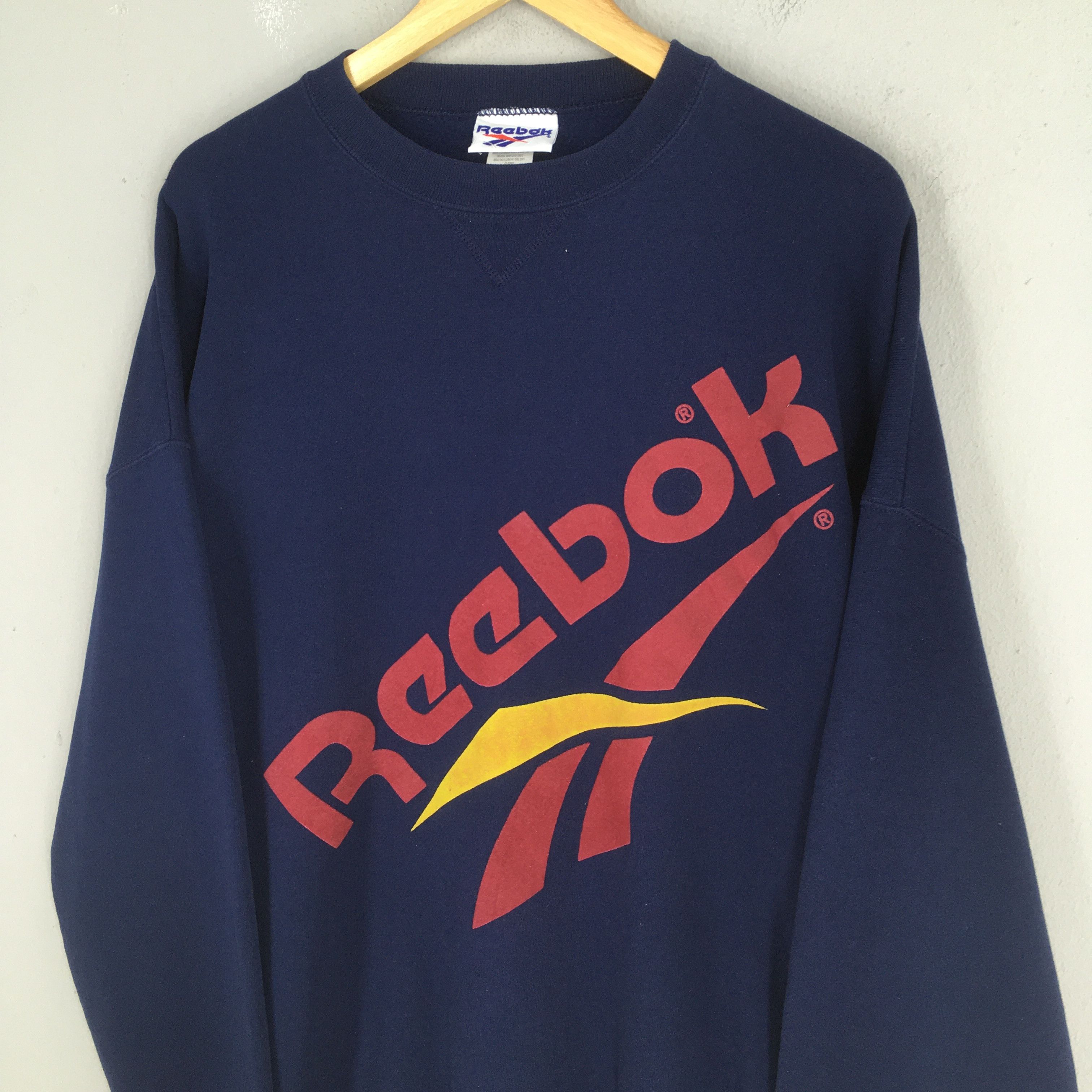 Reebok Vintage 90's Reebok Classic Blue Sweatshirt 2XLarge Size US XXL / EU 58 / 5 - 3 Thumbnail