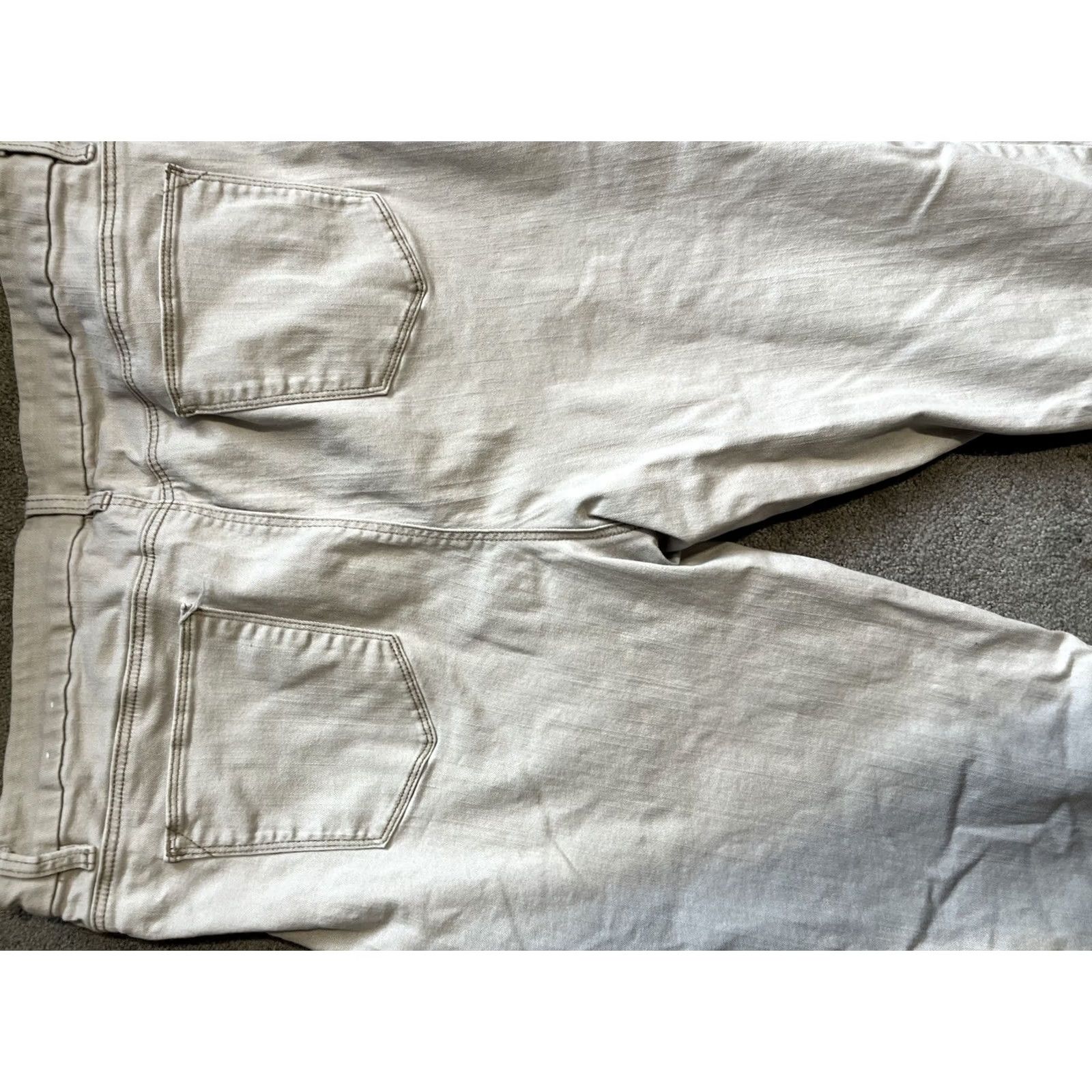 Vintage Chicos Perfect Stretch Girlfriend Slim Leg Ankle Jeans 3 Tan Comfort Shaping fit Size 40" / US 18 - 4 Thumbnail