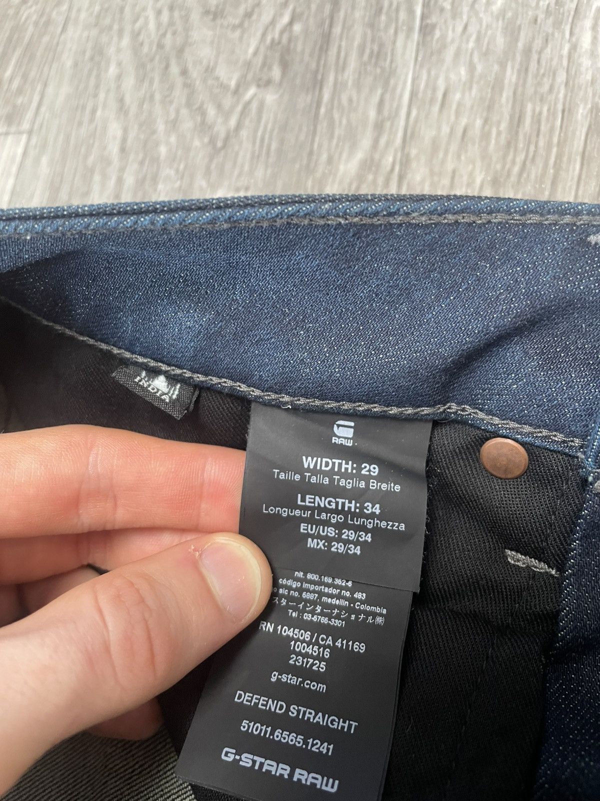 G-Star 29/34 Vintage G-Star Defend Straight Blue Denim Jeans Size US 29 - 11 Thumbnail